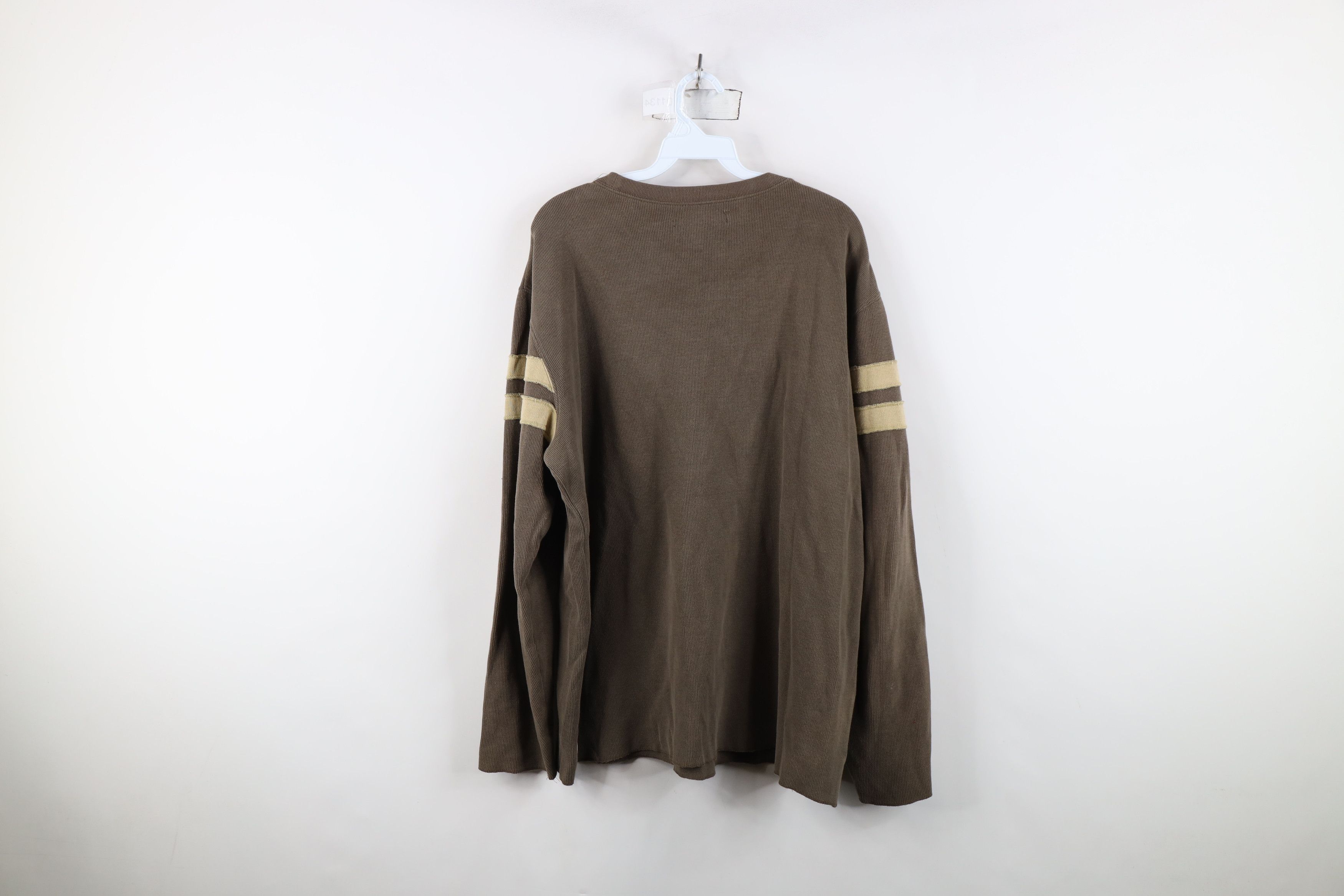 Vintage Vintage 90s Streetwear Block Ribbed Knit Long Sleeve T-Shirt Size US XXL / EU 58 / 5 - 12 Thumbnail