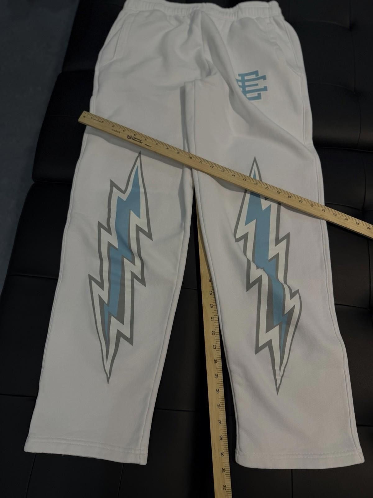 Eric Emanuel ERIC EMANUEL White /Blue Bolt (SWEATPANTS ONLY) BRAND NEW Size US 34 / EU 50 - 7 Thumbnail
