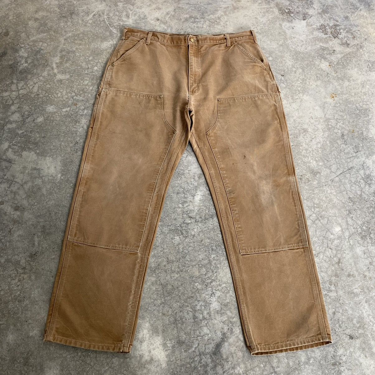 Carhartt Vintage Carhartt Double Knee Faded Tan Carpenter Pants Size US 40 / EU 56 - 1 Thumbnail