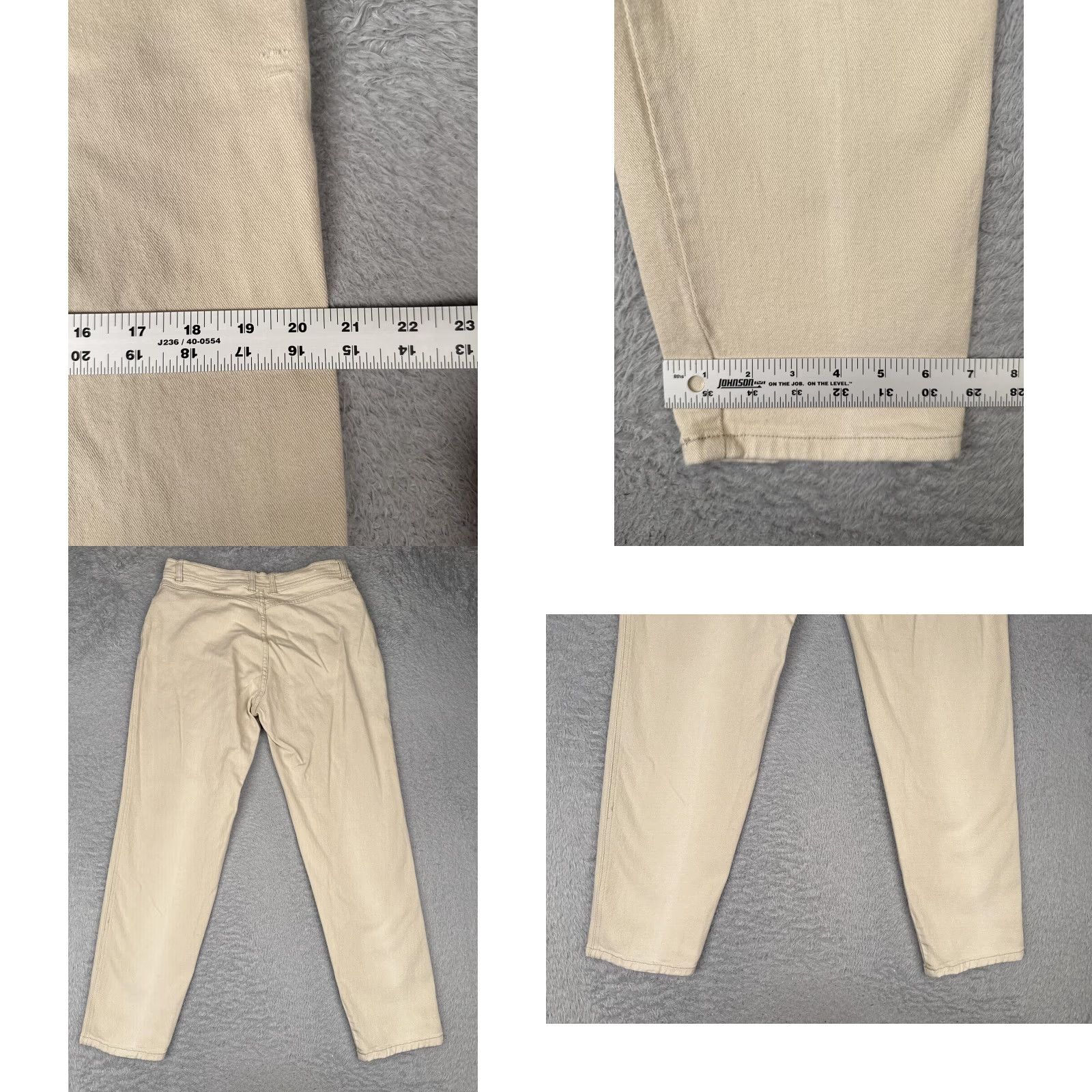 Bill Blass Bill Blass Jeans Women 12 Beige Khaki Stretch Denim High Rise Straight Leg 31x28 Size 34" / US 12 / IT 48 - 9 Thumbnail