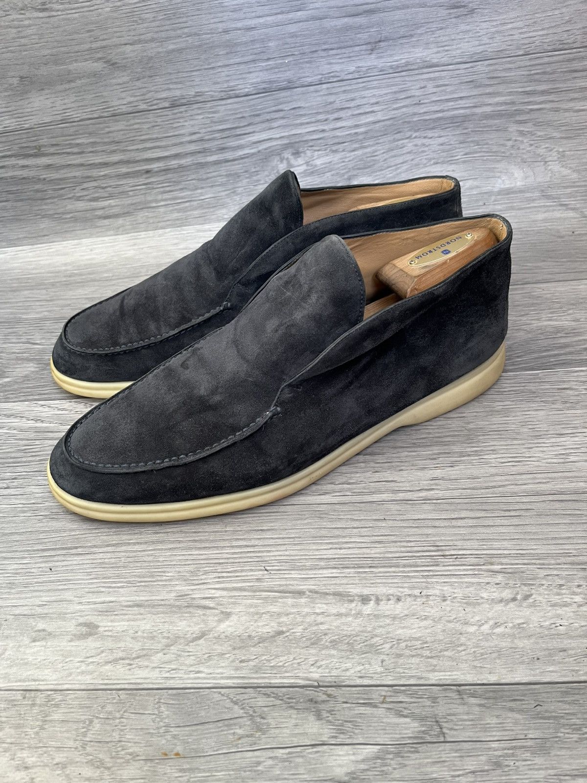 Loro piana open walk chukka suede leather loafers sz 43