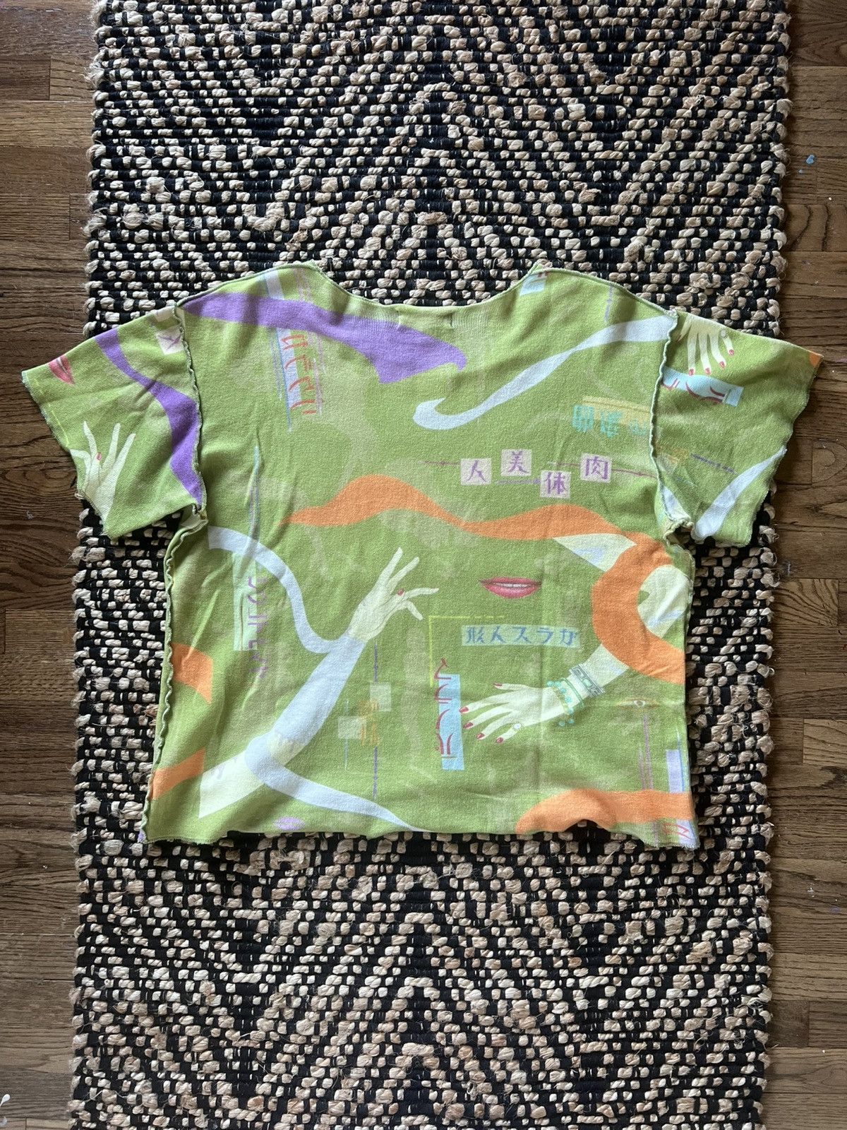 Yohji Yamamoto Yohji Yamamoto Pour Homme SS04 Green Cityscape Graphic Tee Size US L / EU 52-54 / 3 - 2 Thumbnail
