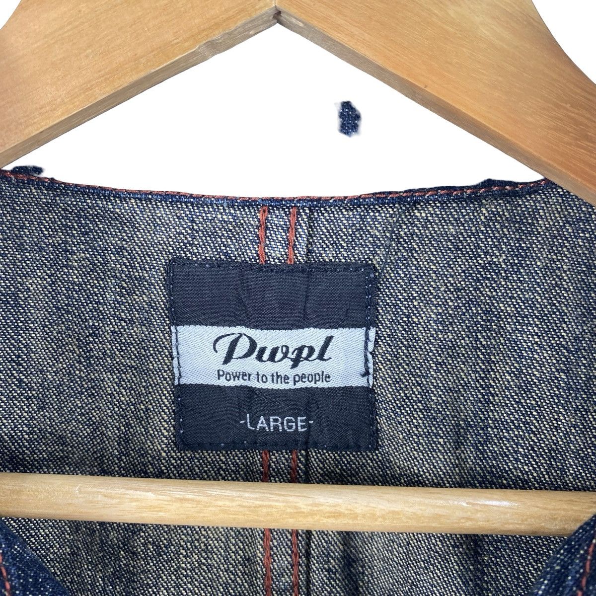 Vintage Vintage DVOPL POWER To The People Indigo Striped Denim Size US L / EU 52-54 / 3 - 9 Thumbnail
