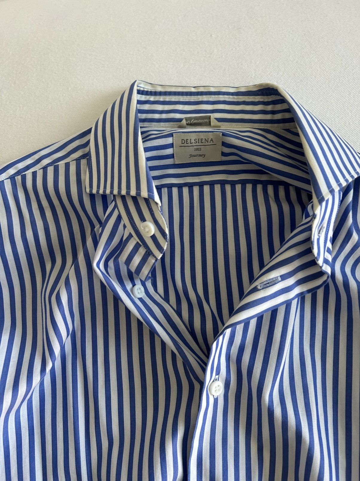Other Blue striped Italian dress shirt Size US L / EU 52-54 / 3 - 2 Thumbnail