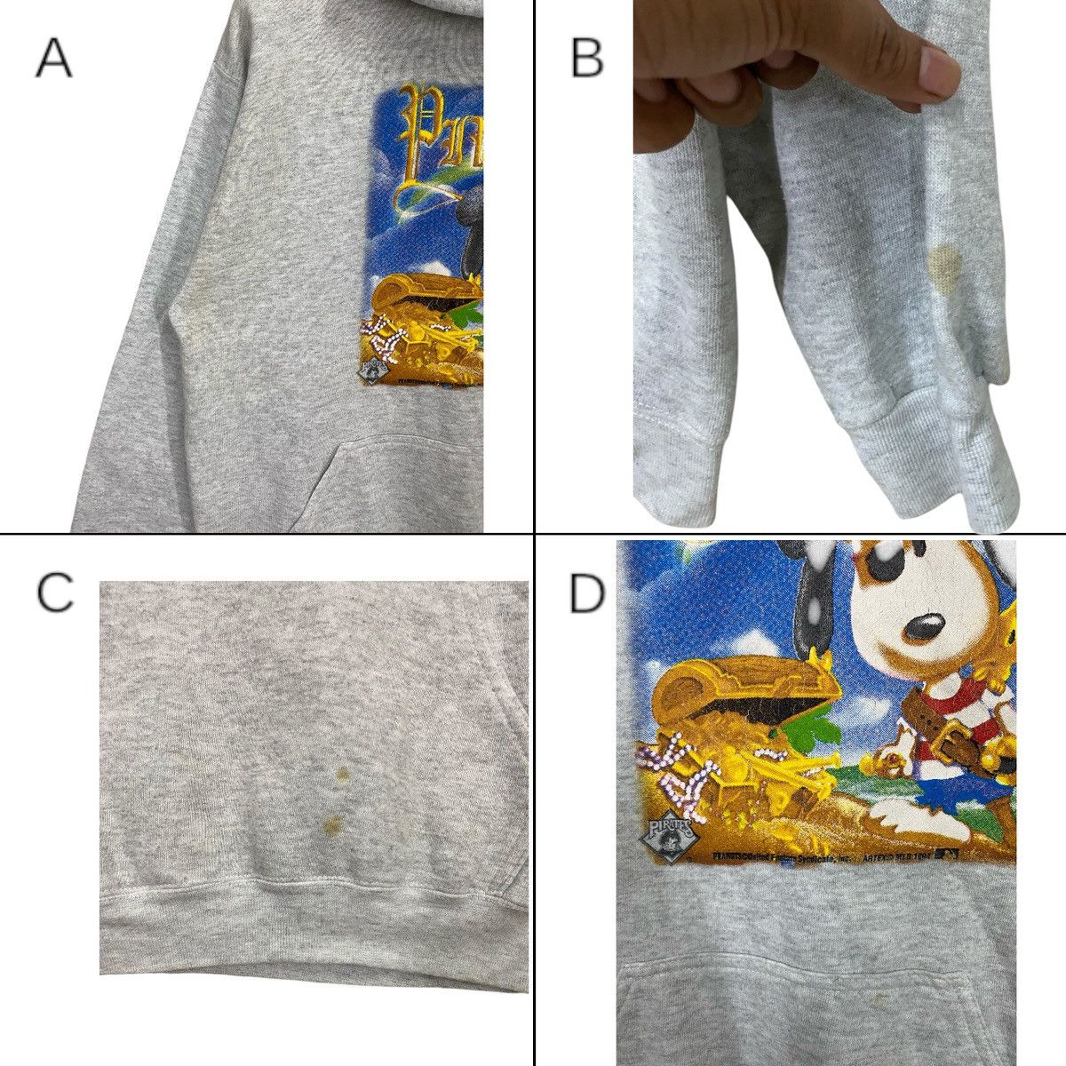MLB × Peanuts × Vintage Vintage 1994 pittsburgh pirates mlb x peanuts hoodie Size US L / EU 52-54 / 3 - 6 Thumbnail