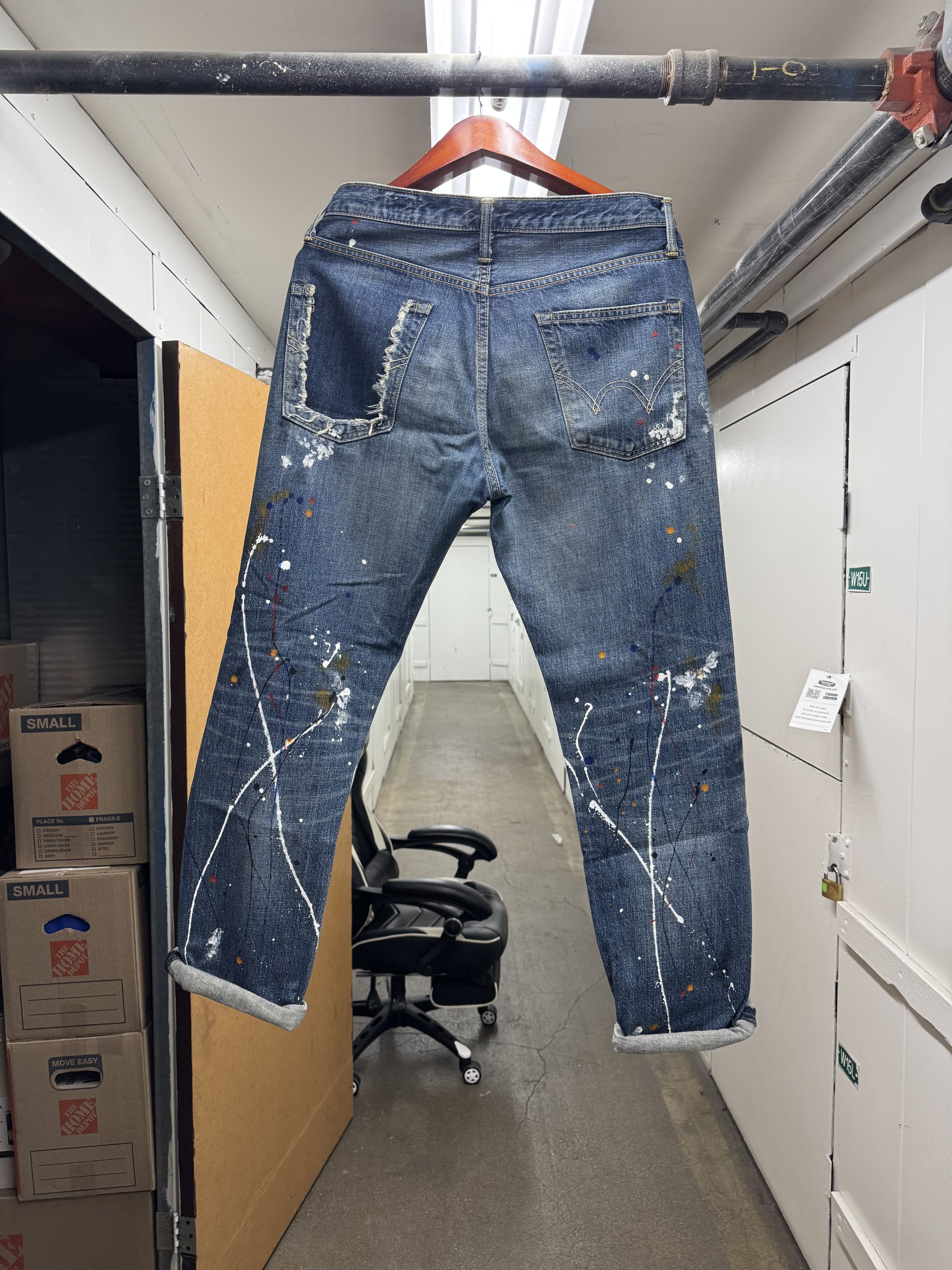 Edwin Edwin Denim Paint Splatter Distressed Jeans Made in Japan Size US 30 / EU 46 - 2 Thumbnail