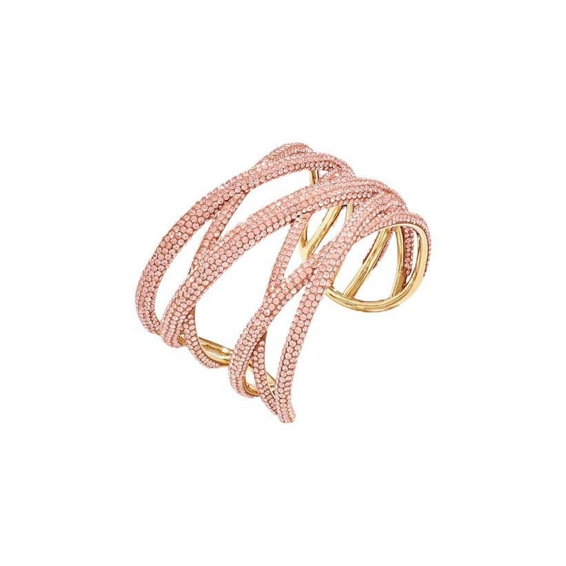 Swarovski Swarovski Atelier Tigris cuff Pink, Gold-tone plated Size ONE SIZE - 6 Thumbnail