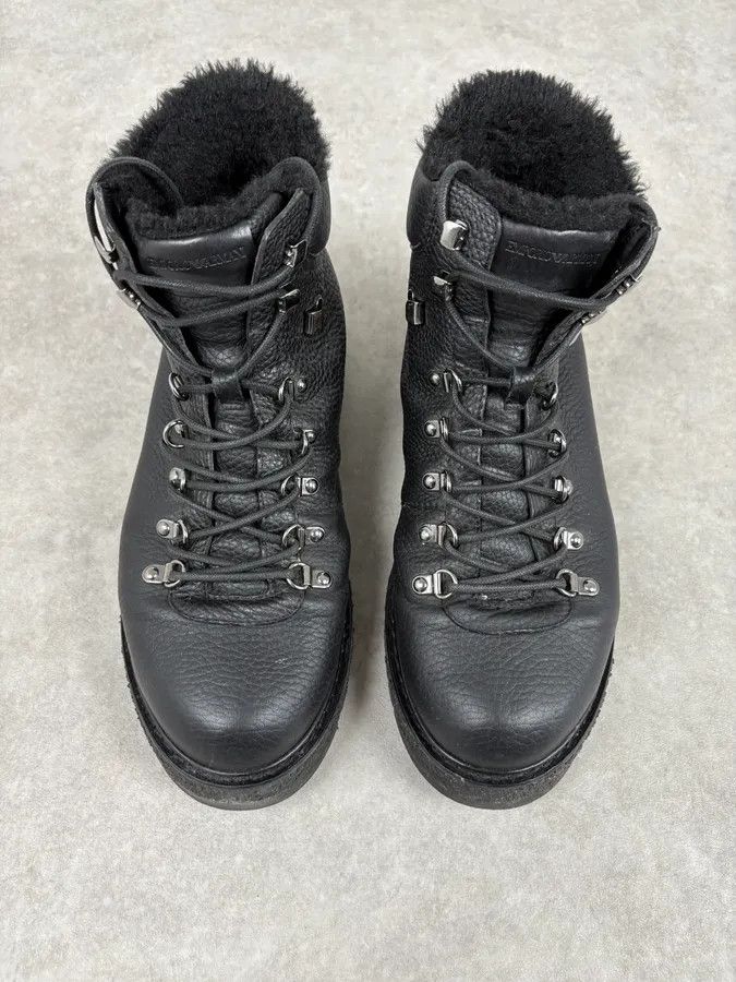 Emporio Armani Emporio Armani Black Hiking Leather Boots Size US 9.5 / EU 42-43 - 2 Thumbnail