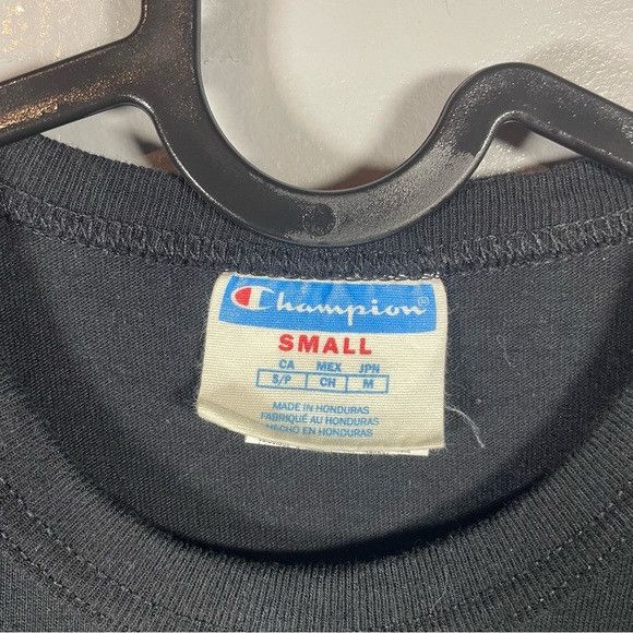 Champion Champion Black Script Logo Tee Shirt Size US S / EU 44-46 / 1 - 4 Thumbnail