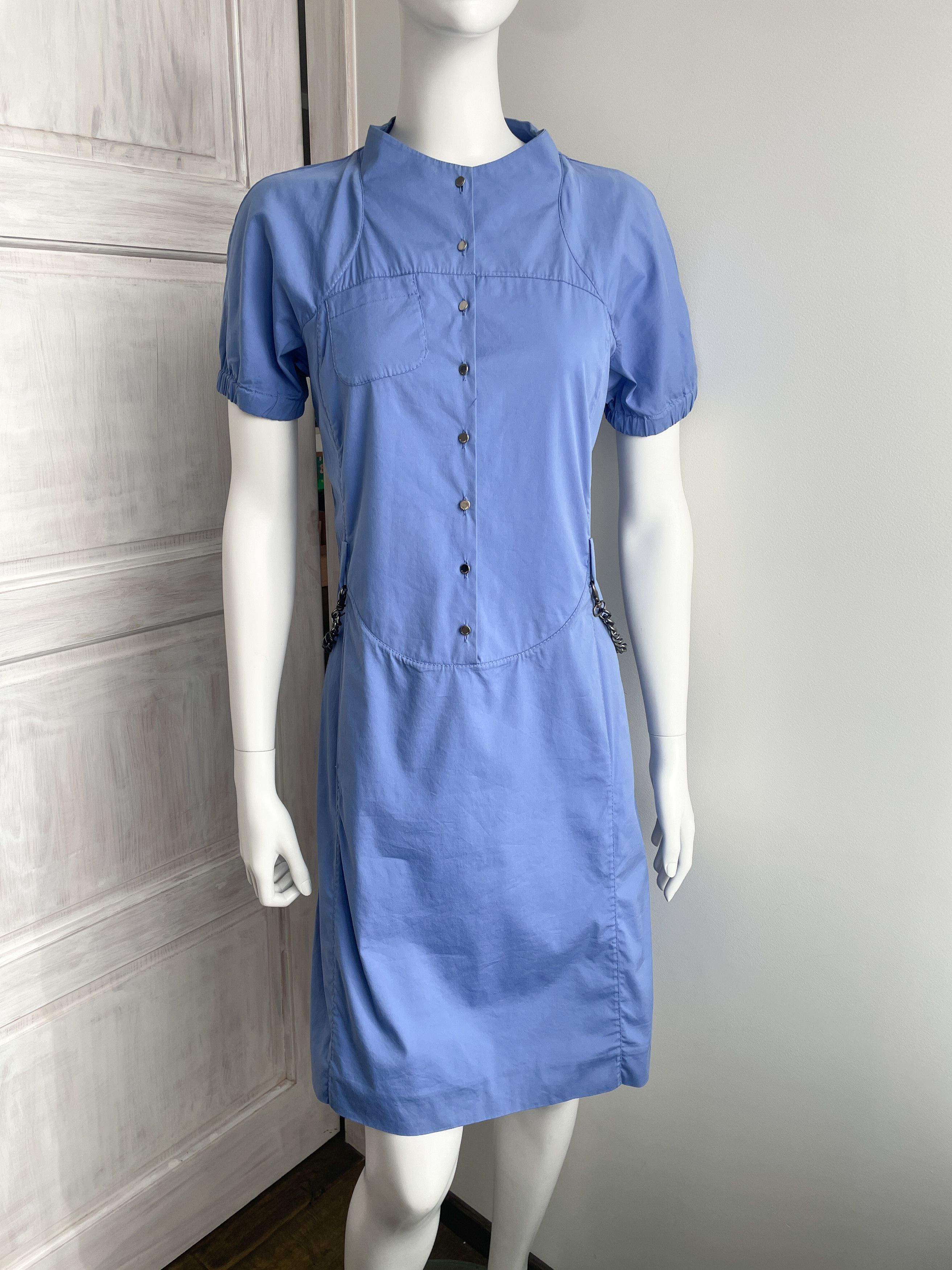 Celine blue cotton dress Size S / US 4 / IT 40 - 2 Thumbnail