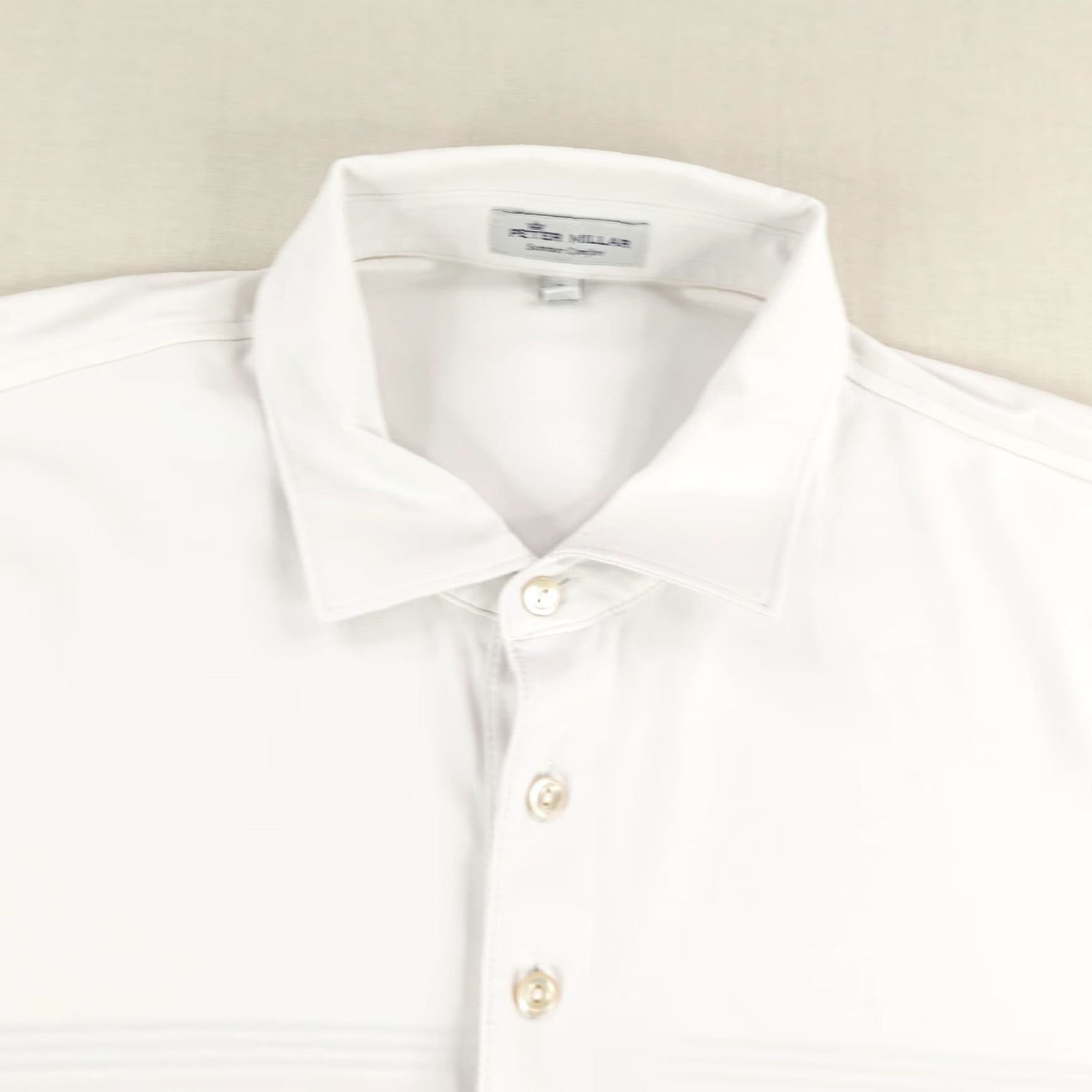 Peter Millar VINTAGE Peter Millar Polo Shirt Mens Large Blue White Summer Comfort Golf Schaffers Mill Size US L / EU 52-54 / 3 - 2 Thumbnail