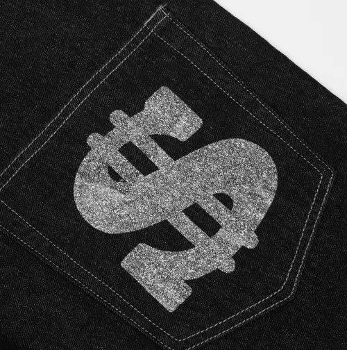 VIBE Street hip hop letter print straight jeans Size US 32 / EU 48 - 8 Thumbnail