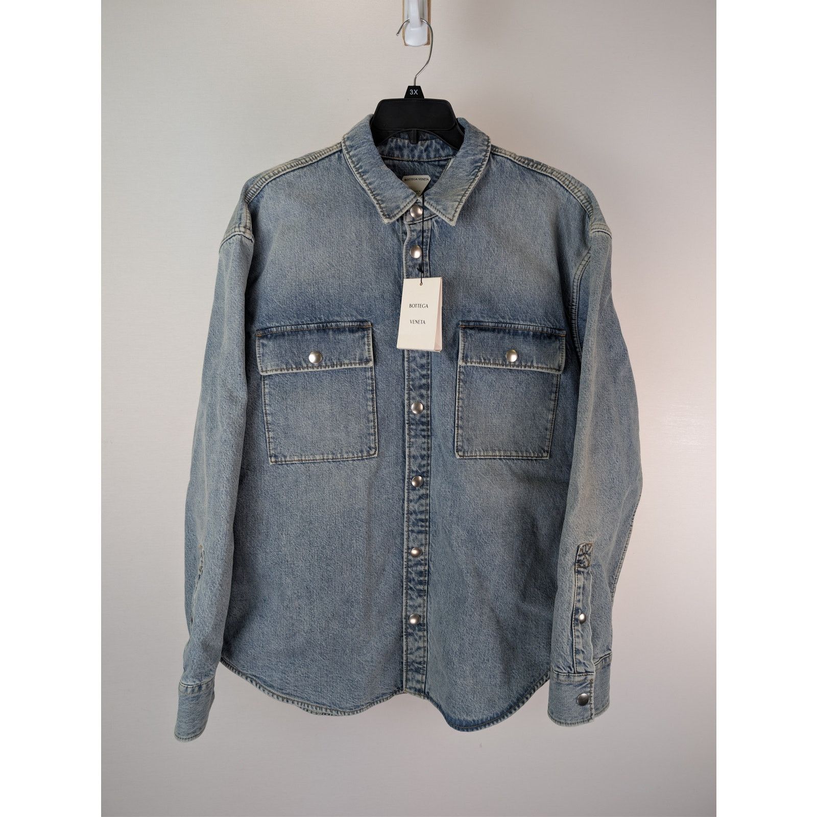 Bottega Veneta o1rshd1 Vintage Ind Denim Lined Shirt Button up Shirt Blue Size US S / EU 44-46 / 1 - 2 Thumbnail