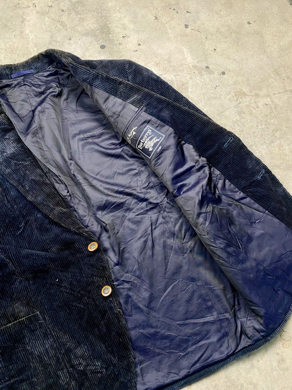 Burberry × Burberry Prorsum Vintage Burberrys’ Velvet Blazer Jacket Size US L / EU 52-54 / 3 - 6 Thumbnail