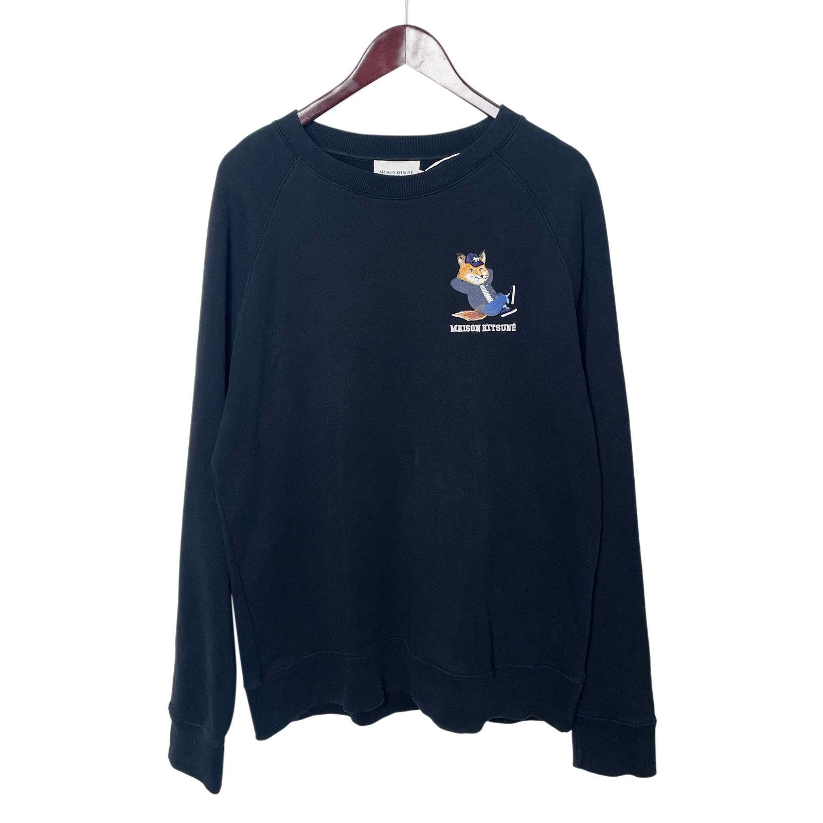 Maison Kitsune Black Fox Jumper Size L / US 10 / IT 46 - 2 Thumbnail