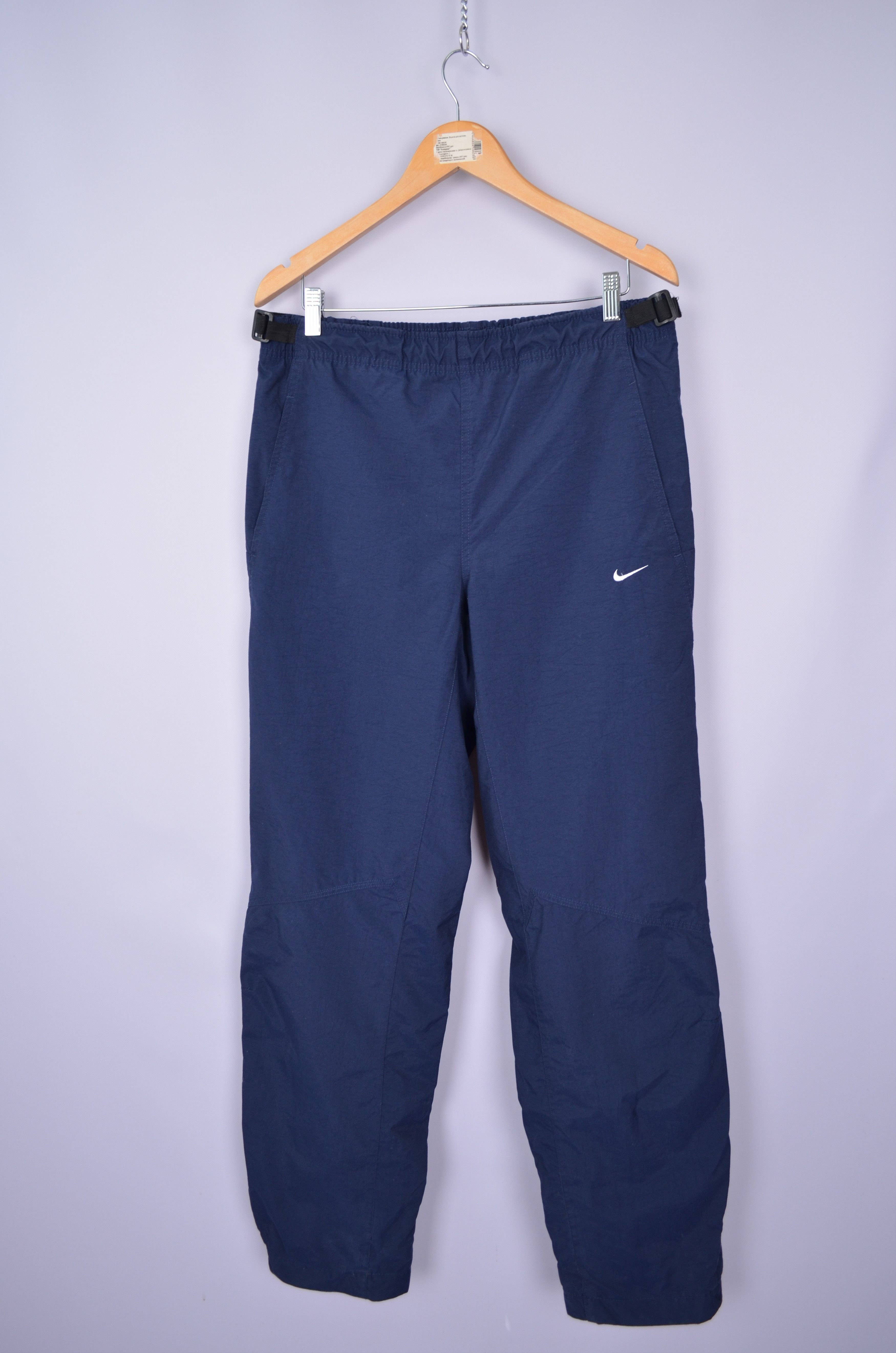 Nike × Vintage Nike Nylon Pants Swoosh Logo Track Pants Size L Vintage 90s Size US 34 / EU 50 - 1 Thumbnail