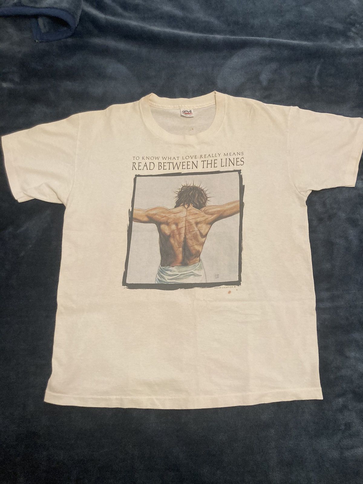 Vintage Vintage 90s Jesus Christ Crucifixion God Christian T-shirt Size US XL / EU 56 / 4 - 1 Thumbnail
