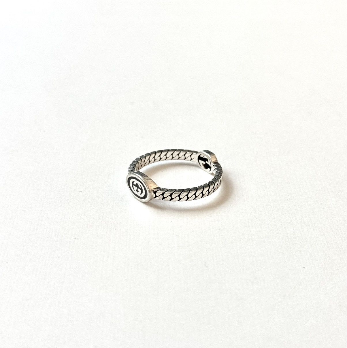 Gucci Gucci .925 Silver Thin Link Ring Size ONE SIZE - 6 Thumbnail