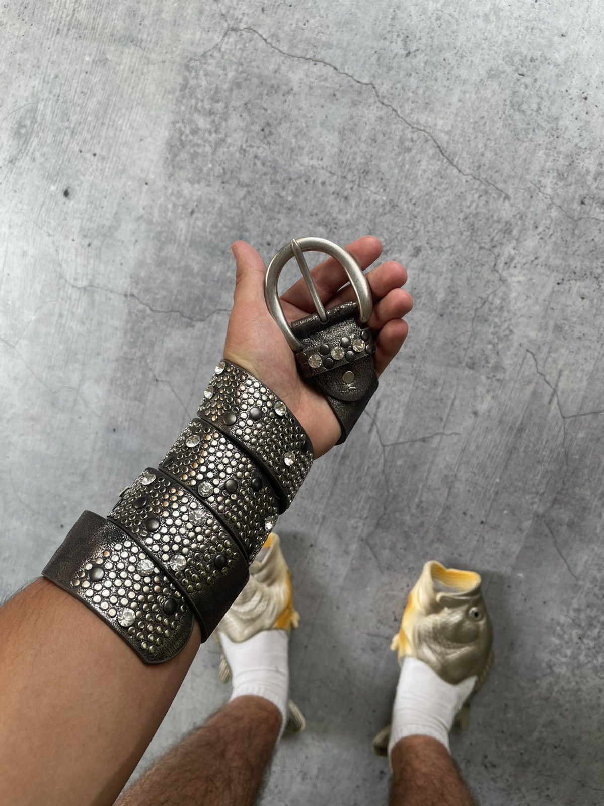 Other B. B. Simon Style Vintage 90s Japanese opium Rock Y2K belt Size ONE SIZE - 4 Thumbnail