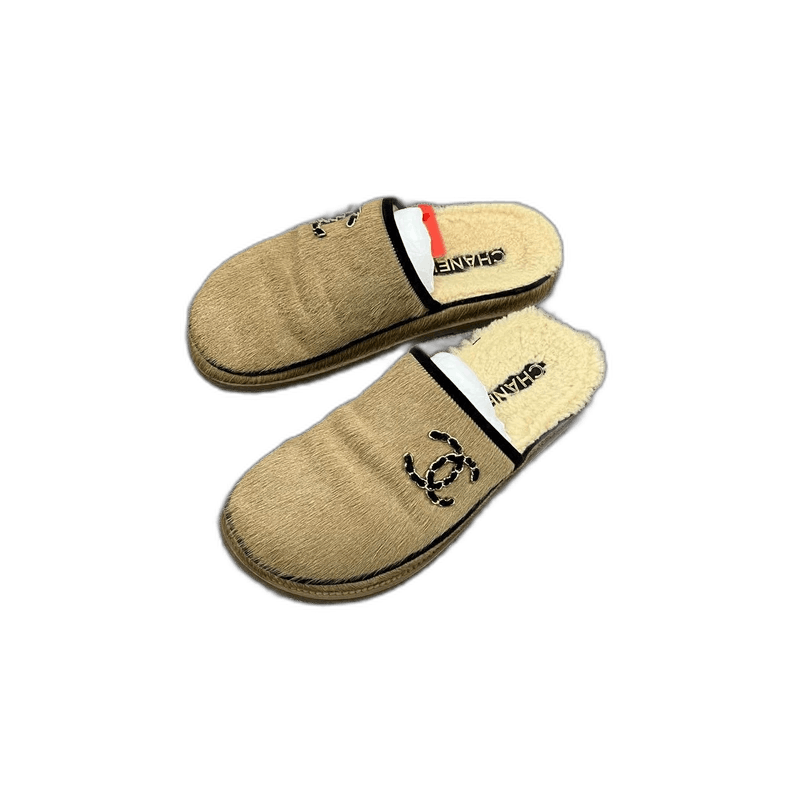 Chanel Chanel Camel Hair Slide Sandals Size US 7 / IT 37 - 1 Thumbnail
