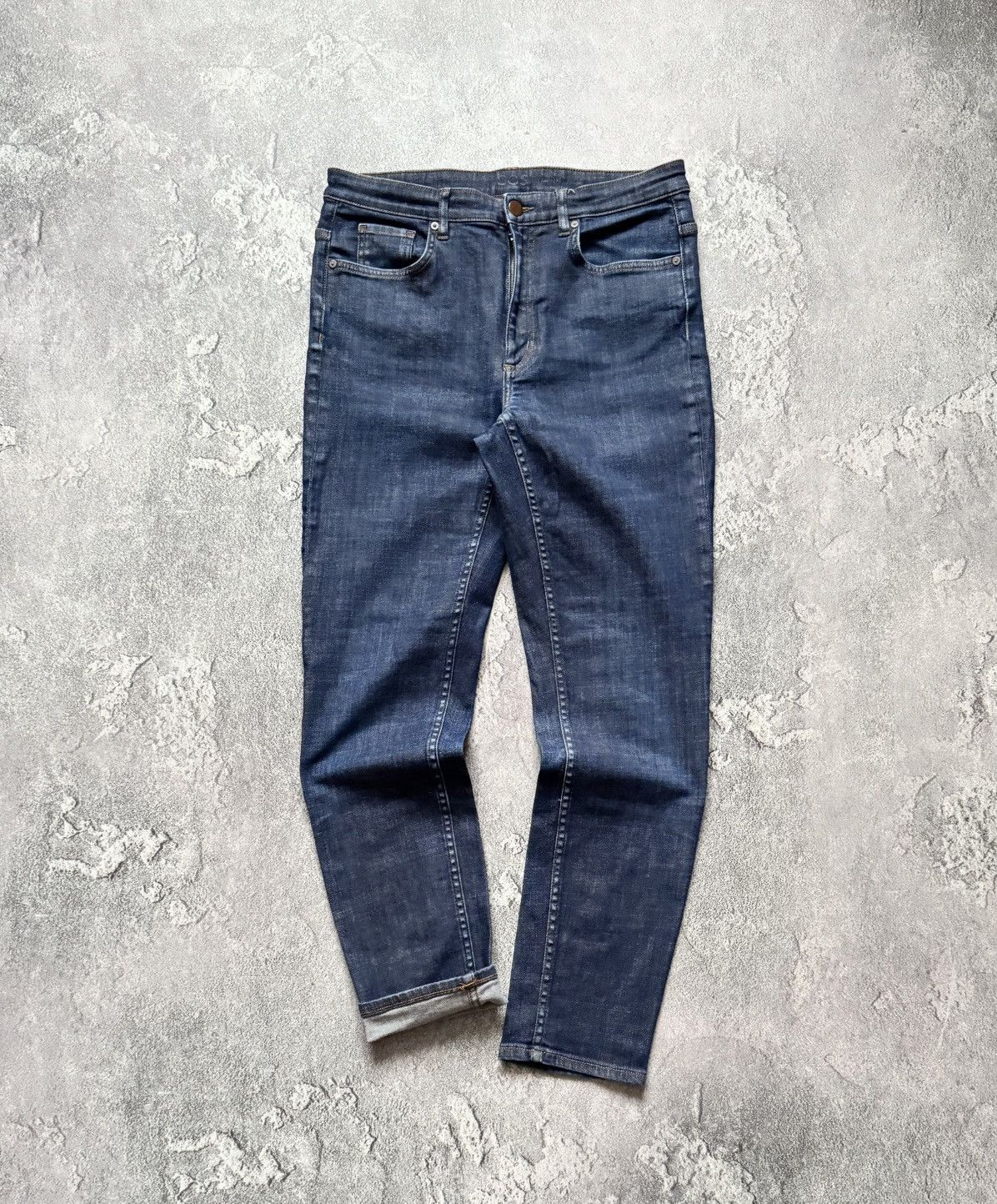 Cos × Designer COS 38 denim pant trouser Jean chino Wmns dark blue Size 26" / US 2 / IT 38 - 6 Thumbnail