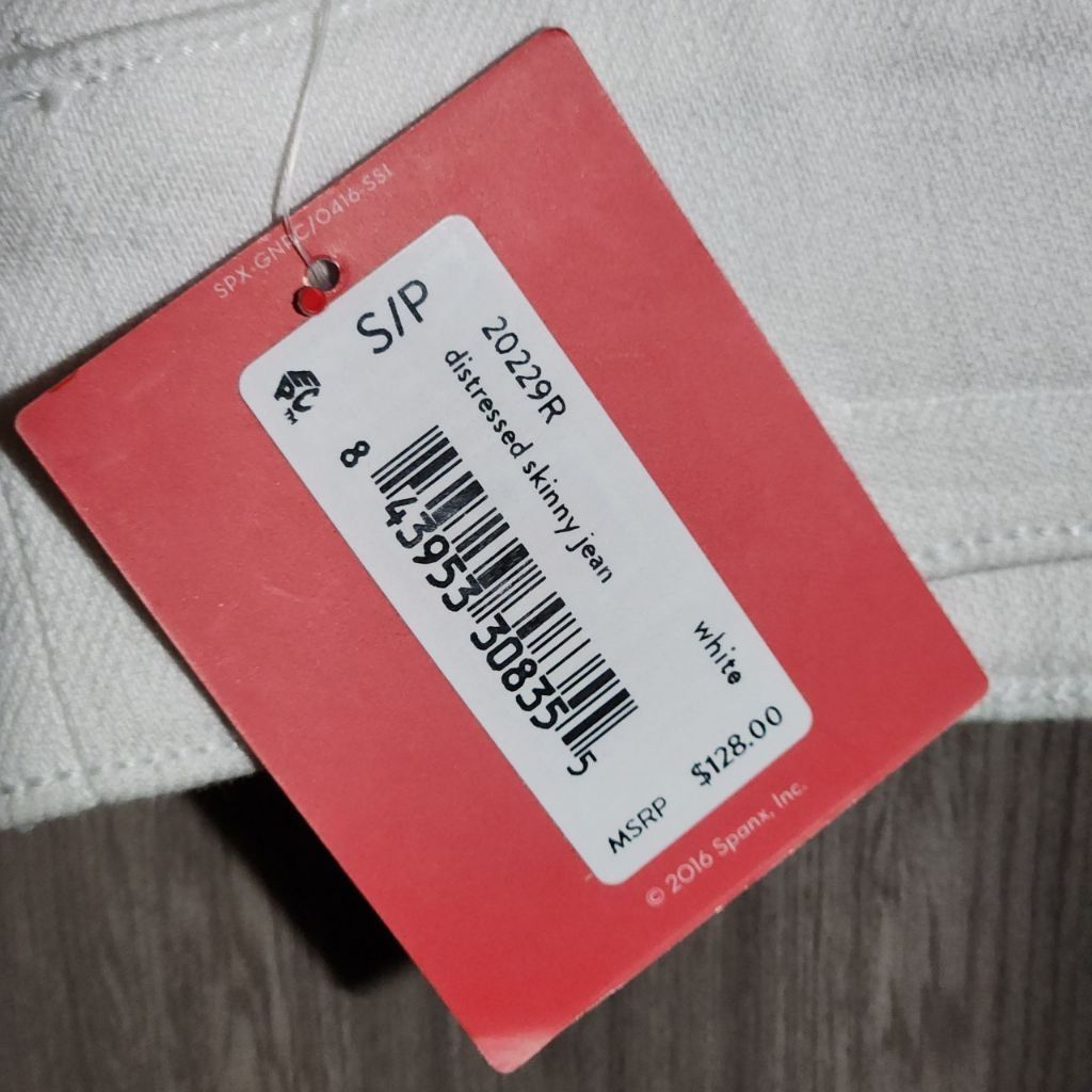 Spanx Women's SPANX Jeans White Distressed Size S Size 28" / US 6 / IT 42 - 4 Thumbnail