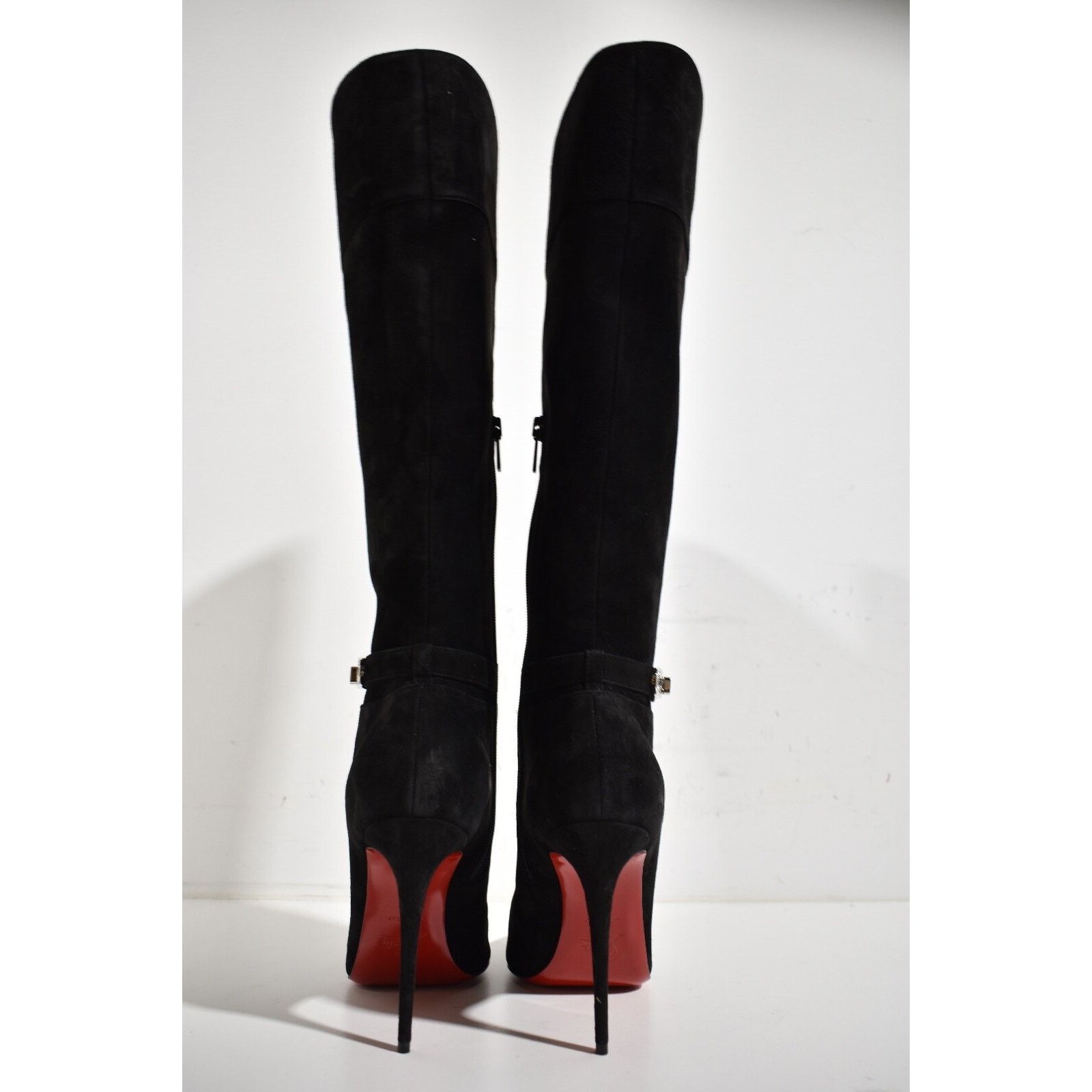 Christian Louboutin Christian Louboutin Lock Kate Botta 100 Black Suede Knee Size US 10.5 / IT 40.5 - 11 Thumbnail
