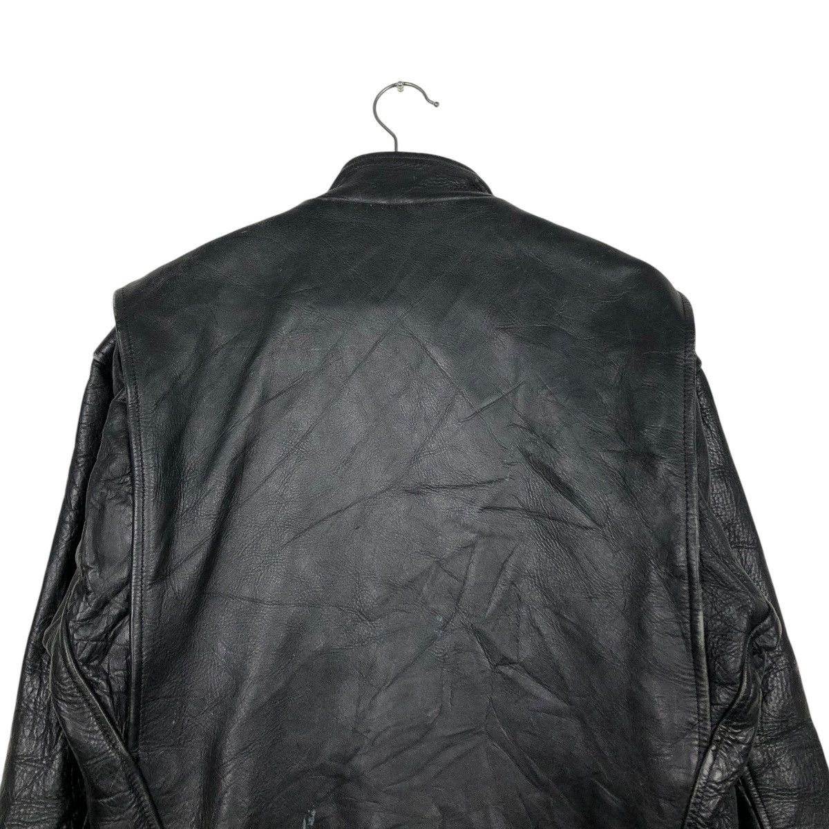 Vintage 🔥VINTAGE LEATHER JACKET CAFE RACER SV.STONE COWHIDE LEATHER Size US M / EU 48-50 / 2 - 11 Thumbnail