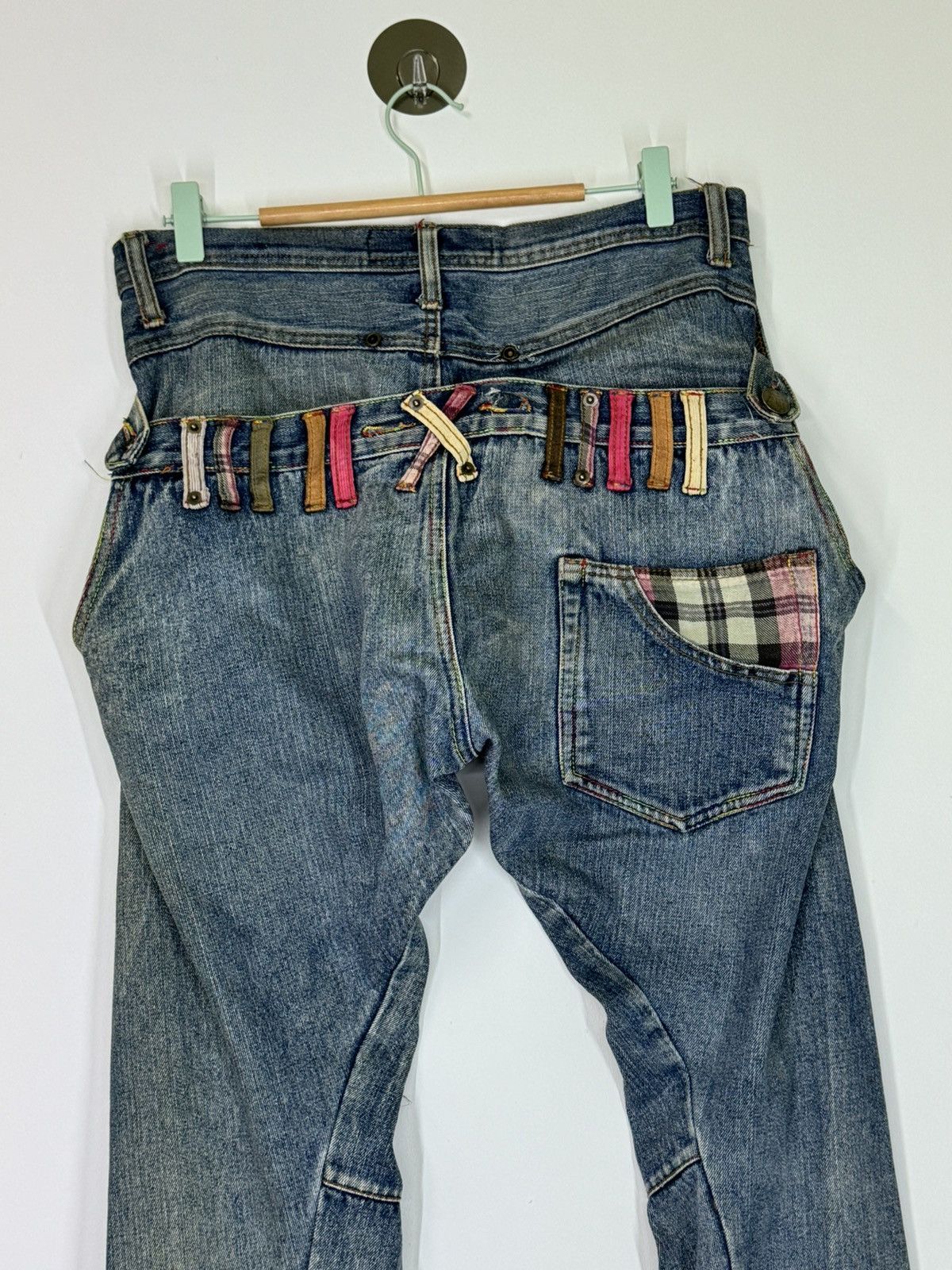 Japanese Brand BREATH MINT DOUBLE WAIST DISTRESSED DENIM PANTS Size US 32 / EU 48 - 11 Thumbnail