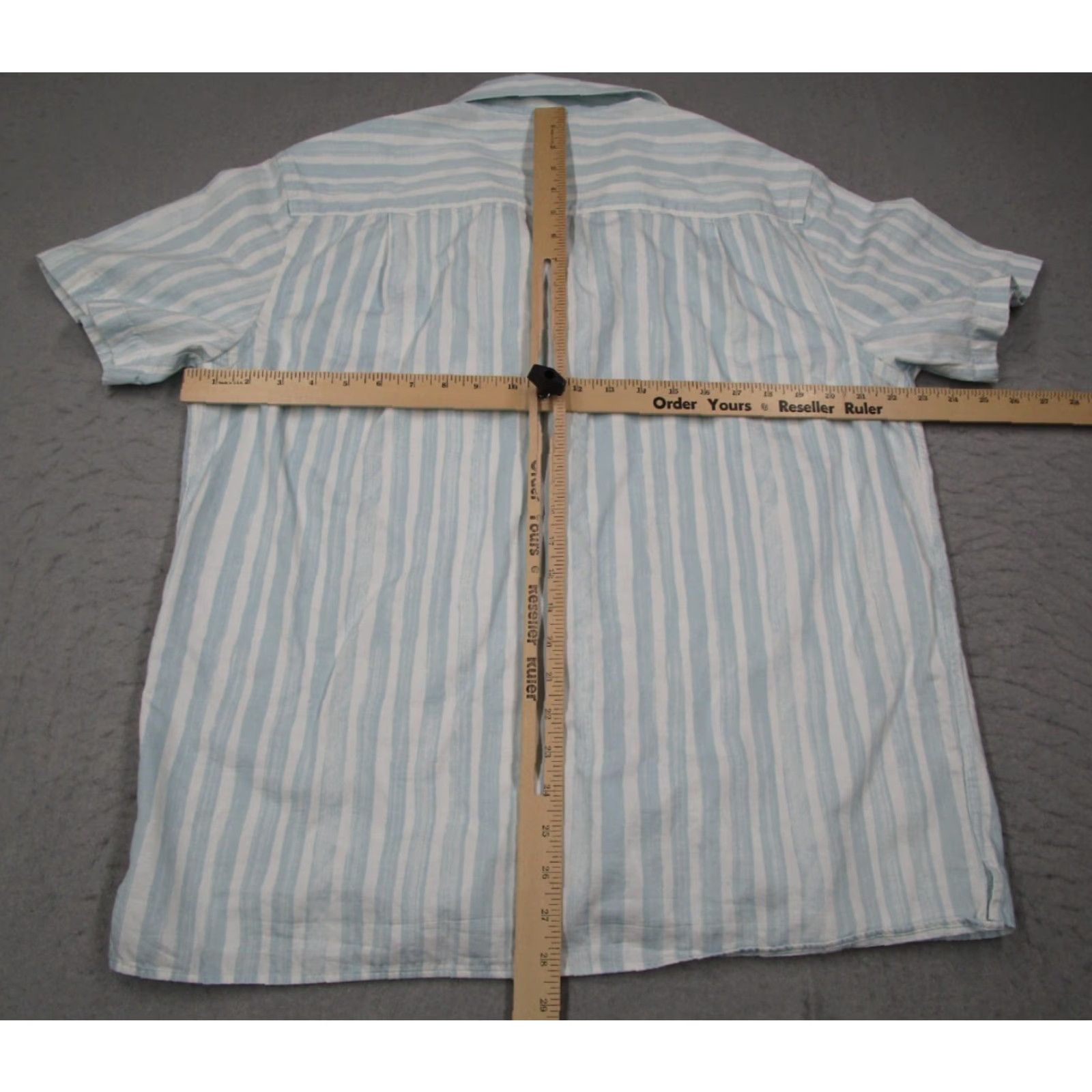 J.Lindeberg J.Lindeberg Shirt Mens Large Blue Elio Painted Striped Button Up Camp Casual Size US L / EU 52-54 / 3 - 6 Thumbnail