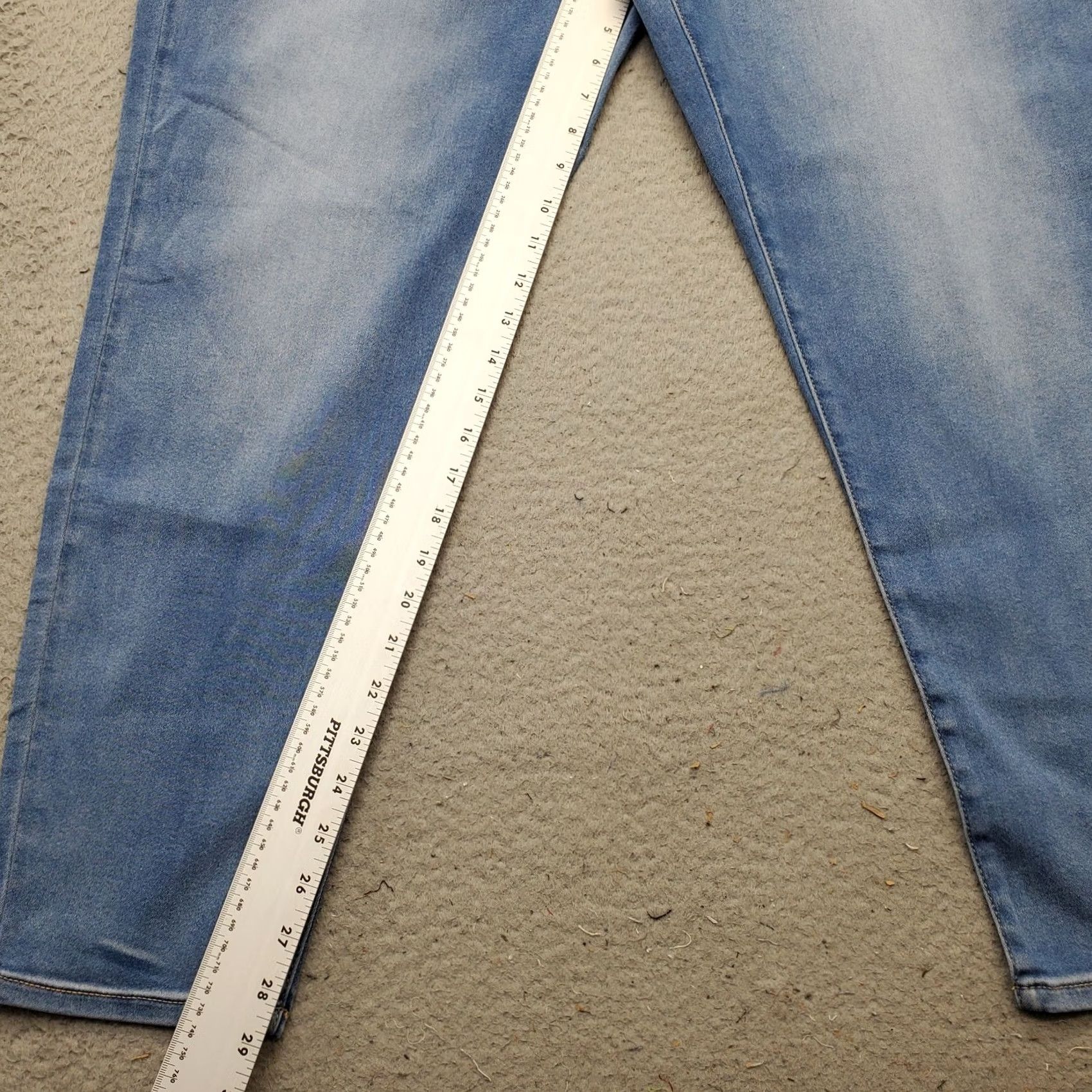 Vintage Seven7 Curvy Jeans Women's 24W Blue Denim High Rise Stretch 2-Button Fly Slim Jegging Size 42" / US 20 - 4 Thumbnail