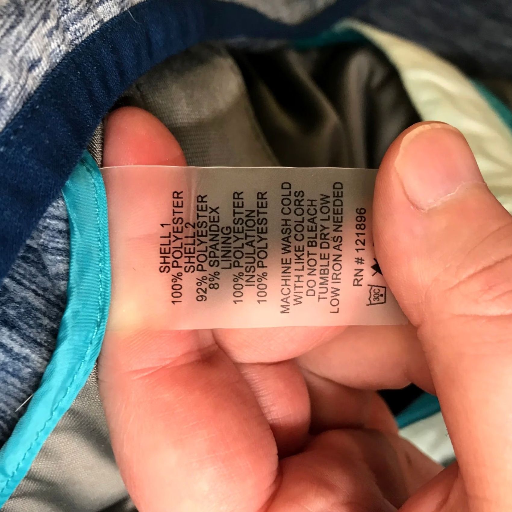 Vintage Title Nine Jacket XS Mint Blue Space Dye Hybrid Quilted Insulated Full Zip Women Size XS / US 0-2 / IT 36-38 - 8 Thumbnail