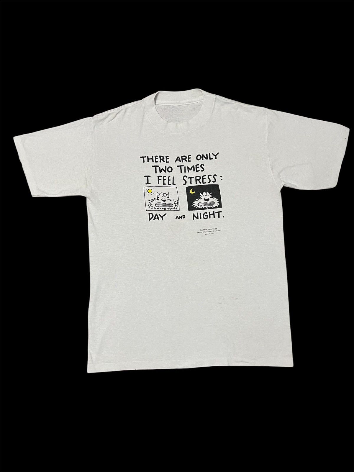 Vintage Vintage Stress Cat Shoebox Greetings Tshirt Size US L / EU 52-54 / 3 - 1 Thumbnail