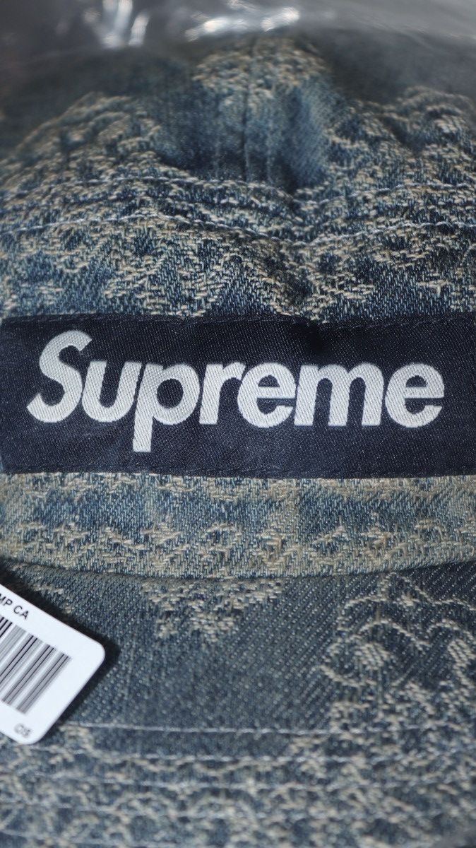 Supreme Supreme Bandana Jacquard Denim Camp Cap | Grailed