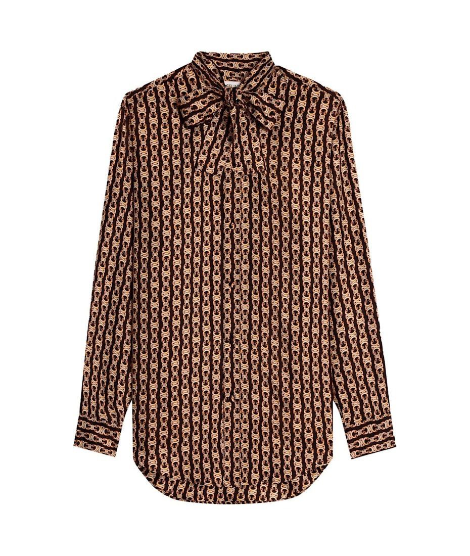 Celine FW24 $1.8k Celine Triomphe silk bow tie shirt Hedi Slimane Size US S / EU 44-46 / 1 - 11 Thumbnail