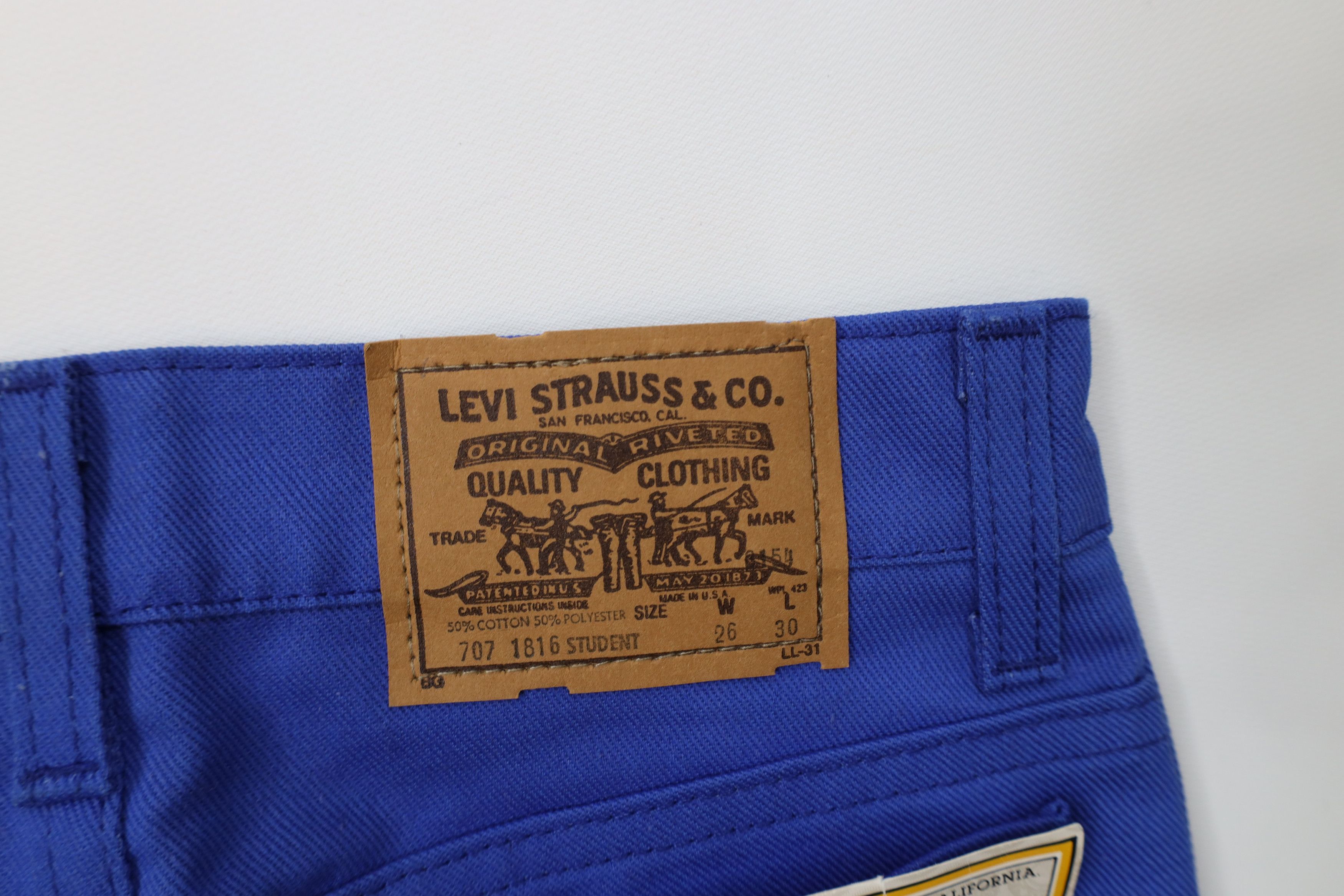 Levi's Deadstock Vintage 80s Levis Student Fit Straight Leg Jeans Size 26" / US 2 / IT 38 - 13 Thumbnail
