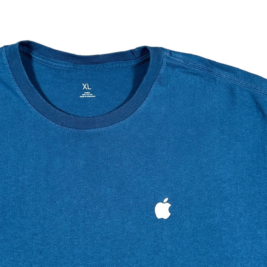 Apple Apple Store Shirt Adult XL Blue T-Shirt Crew Neck Long Sleeve Logo Cotton Men Size US XL / EU 56 / 4 - 2 Thumbnail