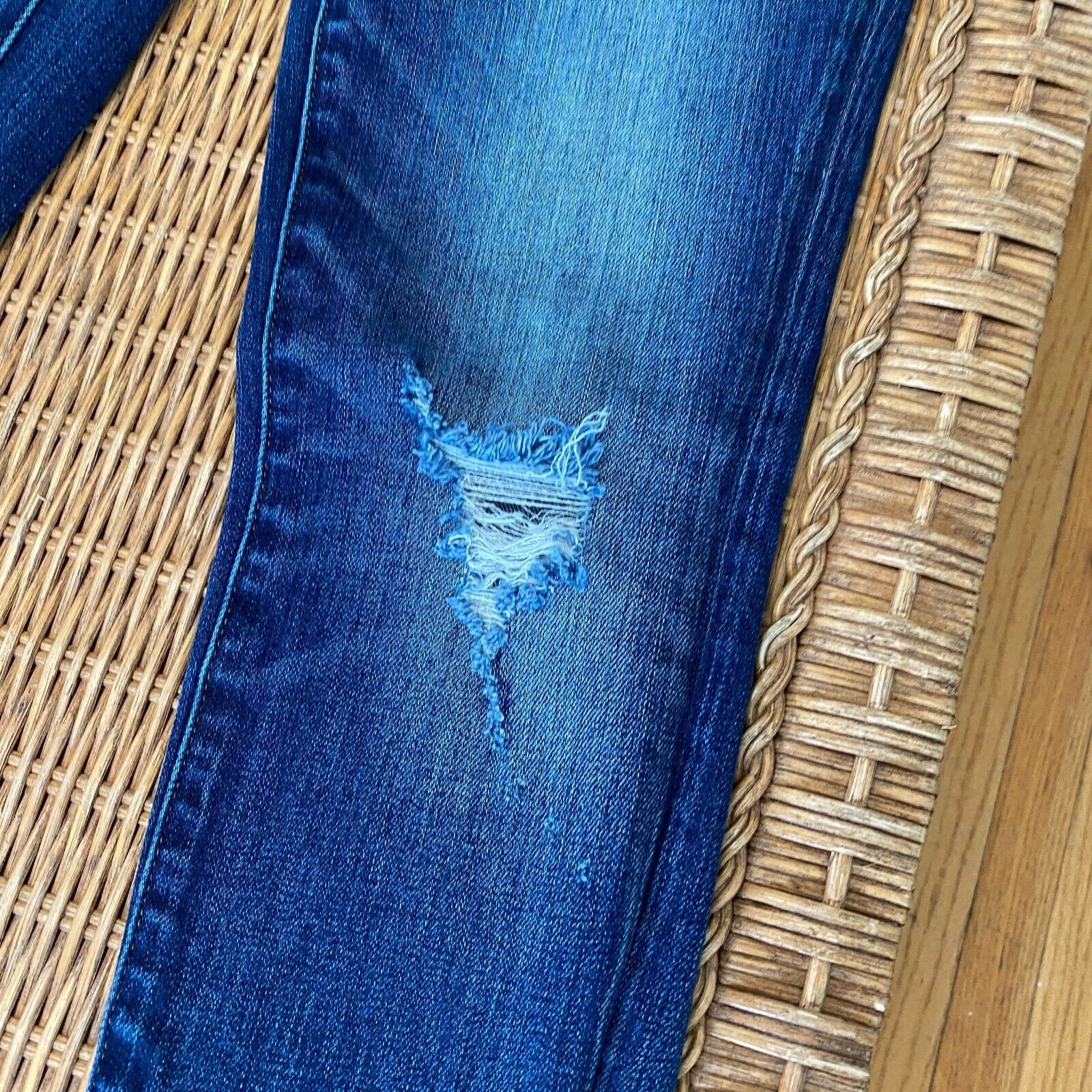 Madewell Madewell Midrise Skinny Medium Wash Whiskered Jeans 25 Size 25" / US 0 / IT 36 - 4 Thumbnail