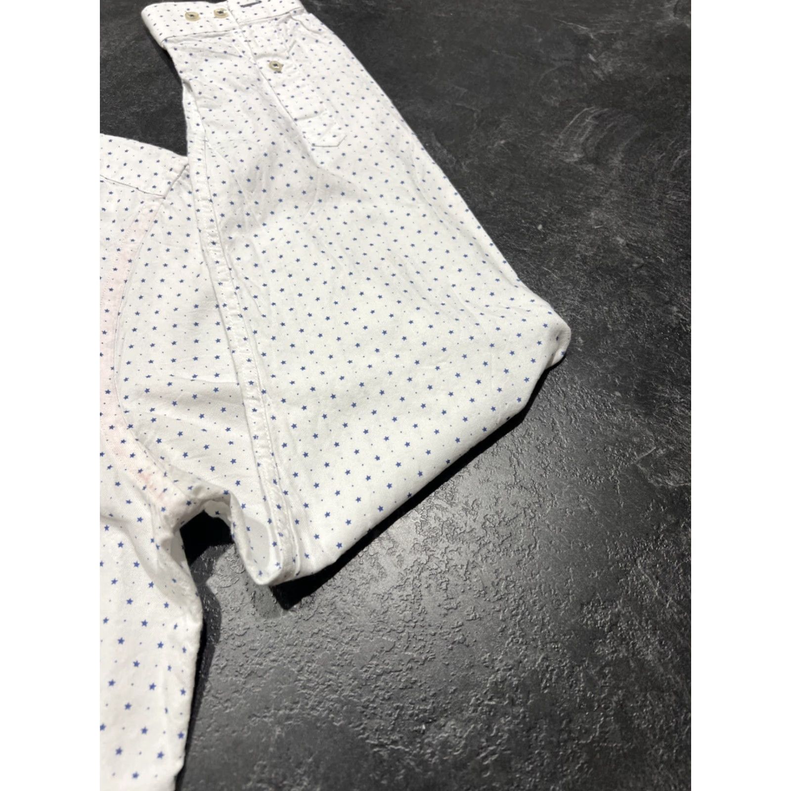 Zara VINTAGE Zara Men Slim Fit Shirt Long Sleeve Button-Down Polka Dot White Blue Casual Business Formal M Size US M / EU 48-50 / 2 - 3 Thumbnail