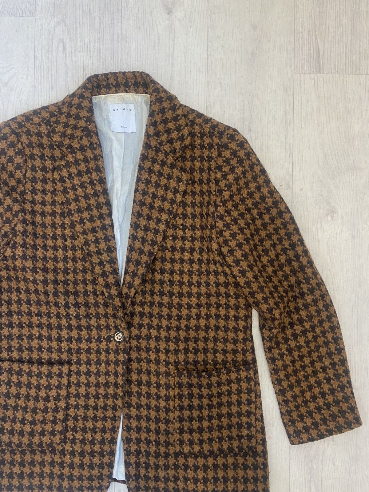 Sandro Sandro Paris Tweed Blazer Womens Size 40 Brown Size M / US 6-8 / IT 42-44 - 2 Thumbnail