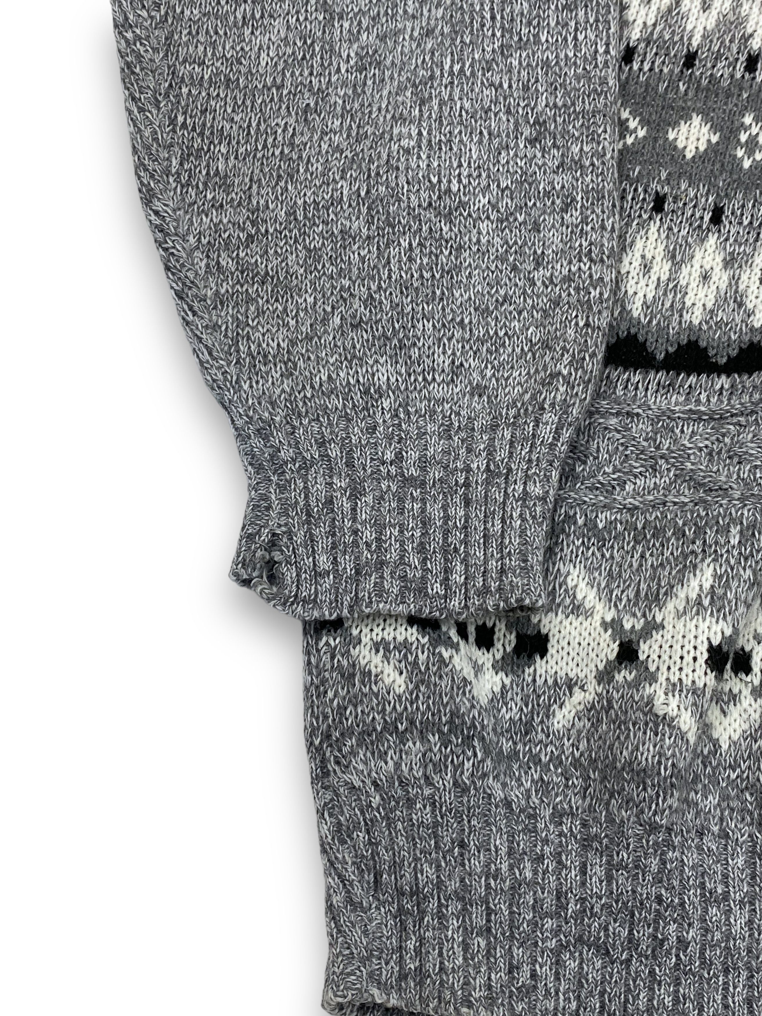 Other Vintage MENSWEAR Crazy Print V-Neck Sweater M691 Size US L / EU 52-54 / 3 - 9 Thumbnail