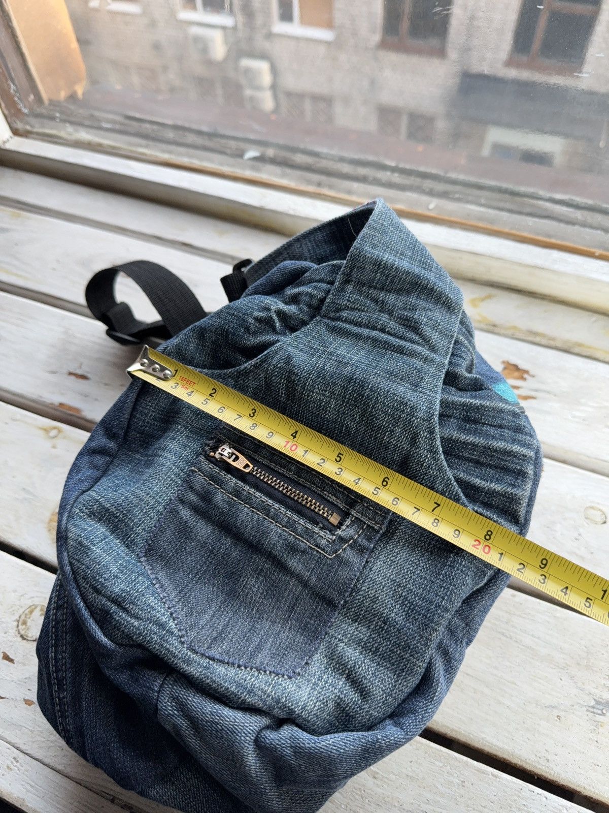 Japanese Brand Denim Avant Garde Shoulder Bag Y2K Vintage Jeans Patchwork Size ONE SIZE - 10 Thumbnail