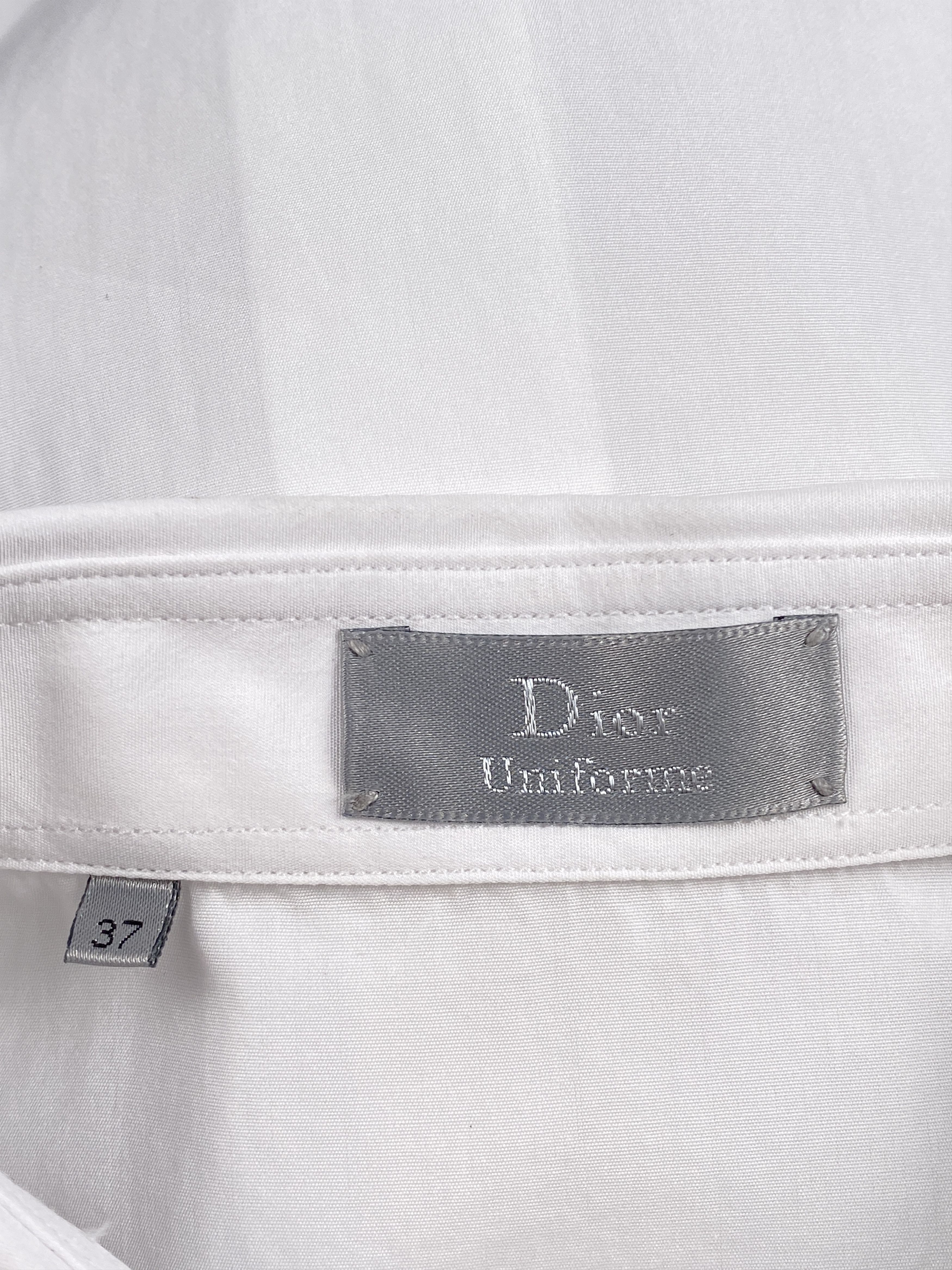 Dior Uniforme Plain Long Sleeve Shirt Size XS / US 0-2 / IT 36-38 - 12 Thumbnail
