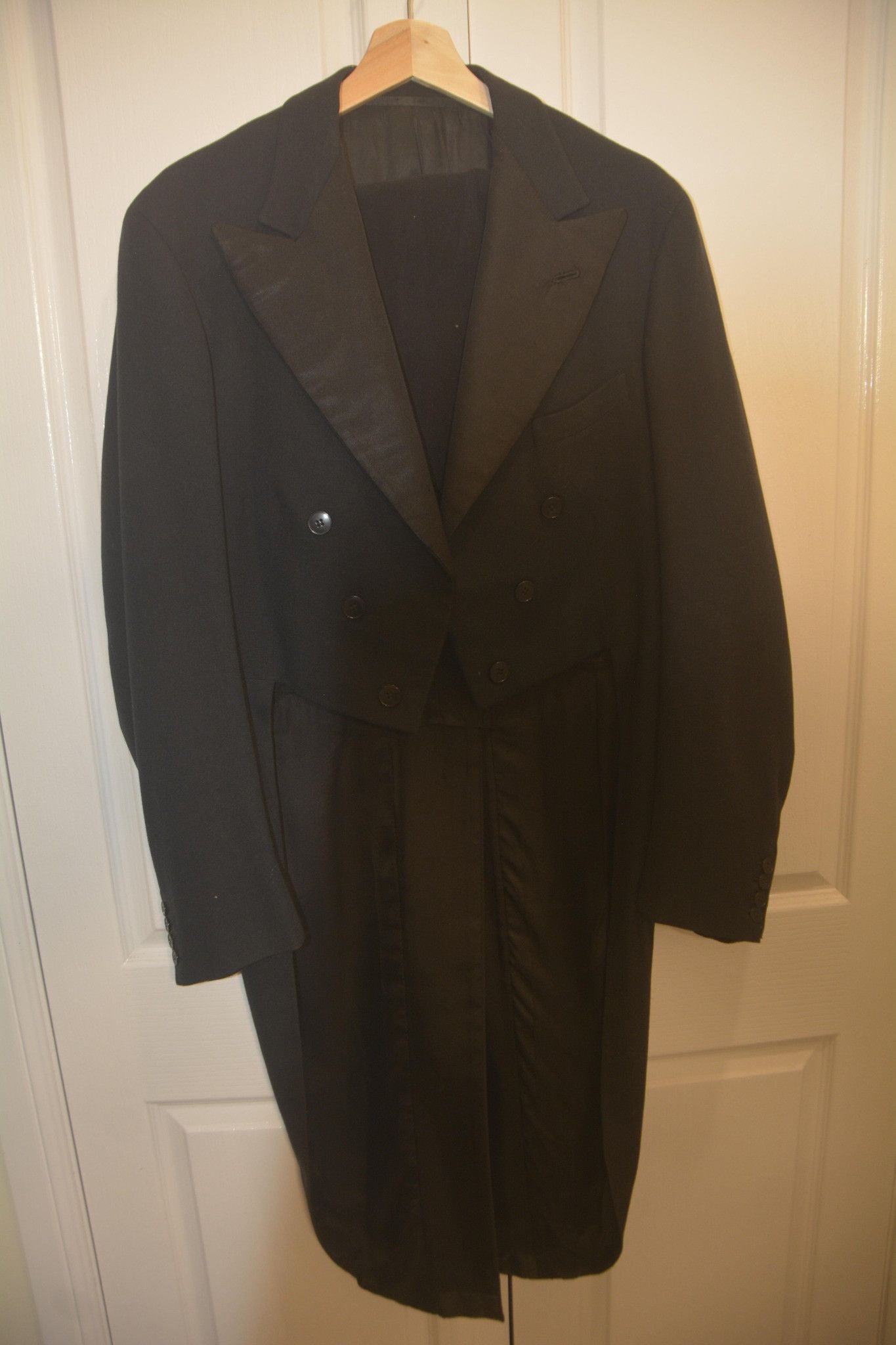 Other Vintage Harry Hall London Tailcoat Morning Jacket Black Formal Wear Size 40R - 8 Thumbnail
