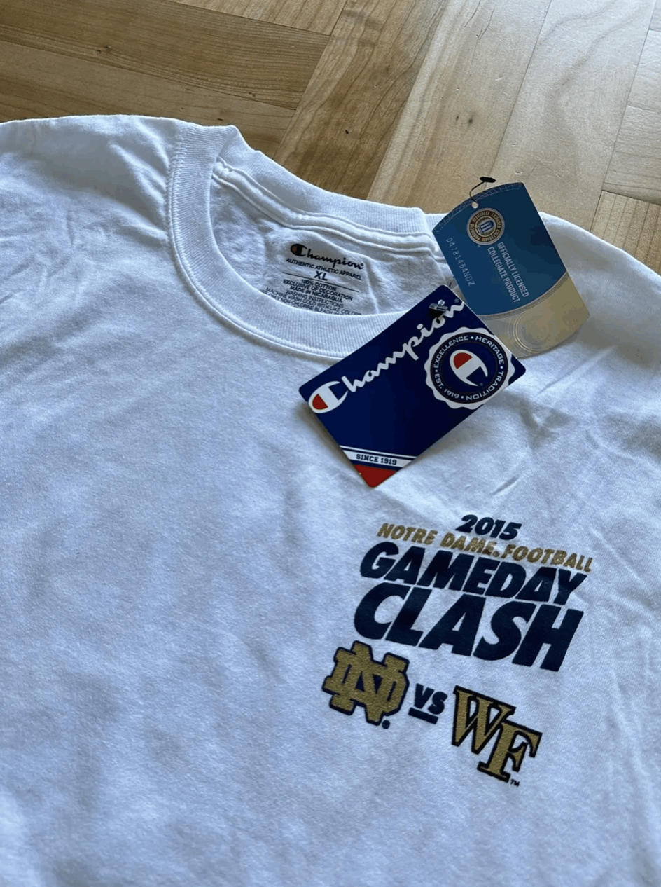 Champion 2015 Gameday Football Notre Dame vs Wake Forest Champion Size US L / EU 52-54 / 3 - 3 Thumbnail