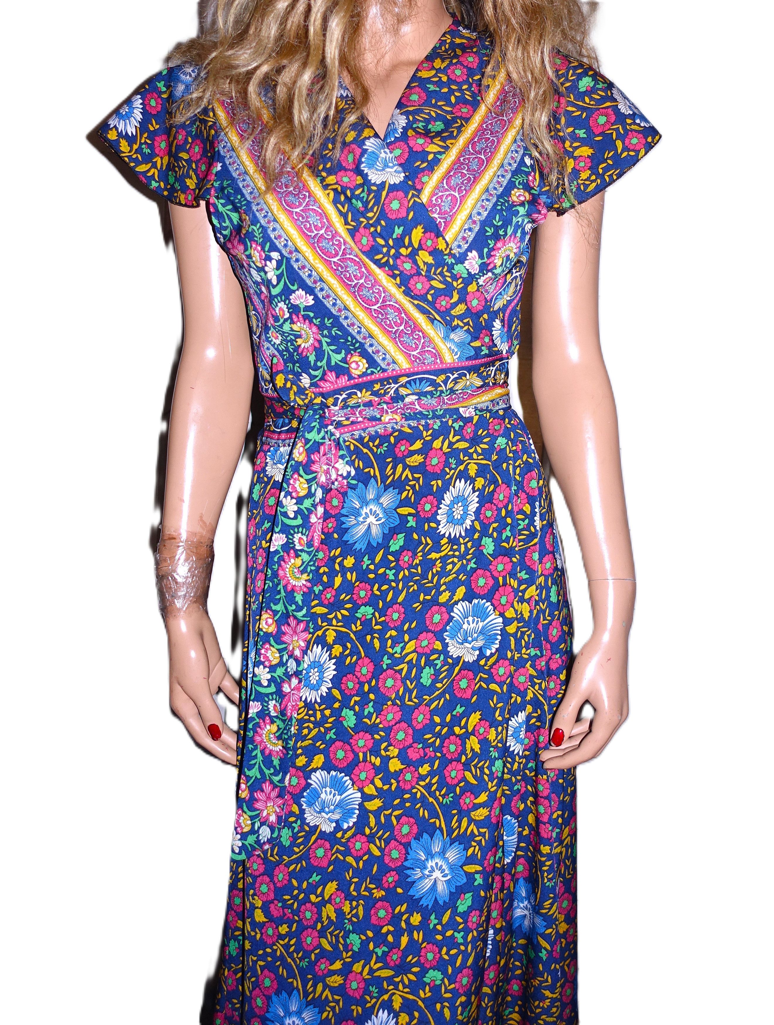 Other Highness Floral Boho Wrap Dress L Size L / US 10 / IT 46 - 3 Thumbnail
