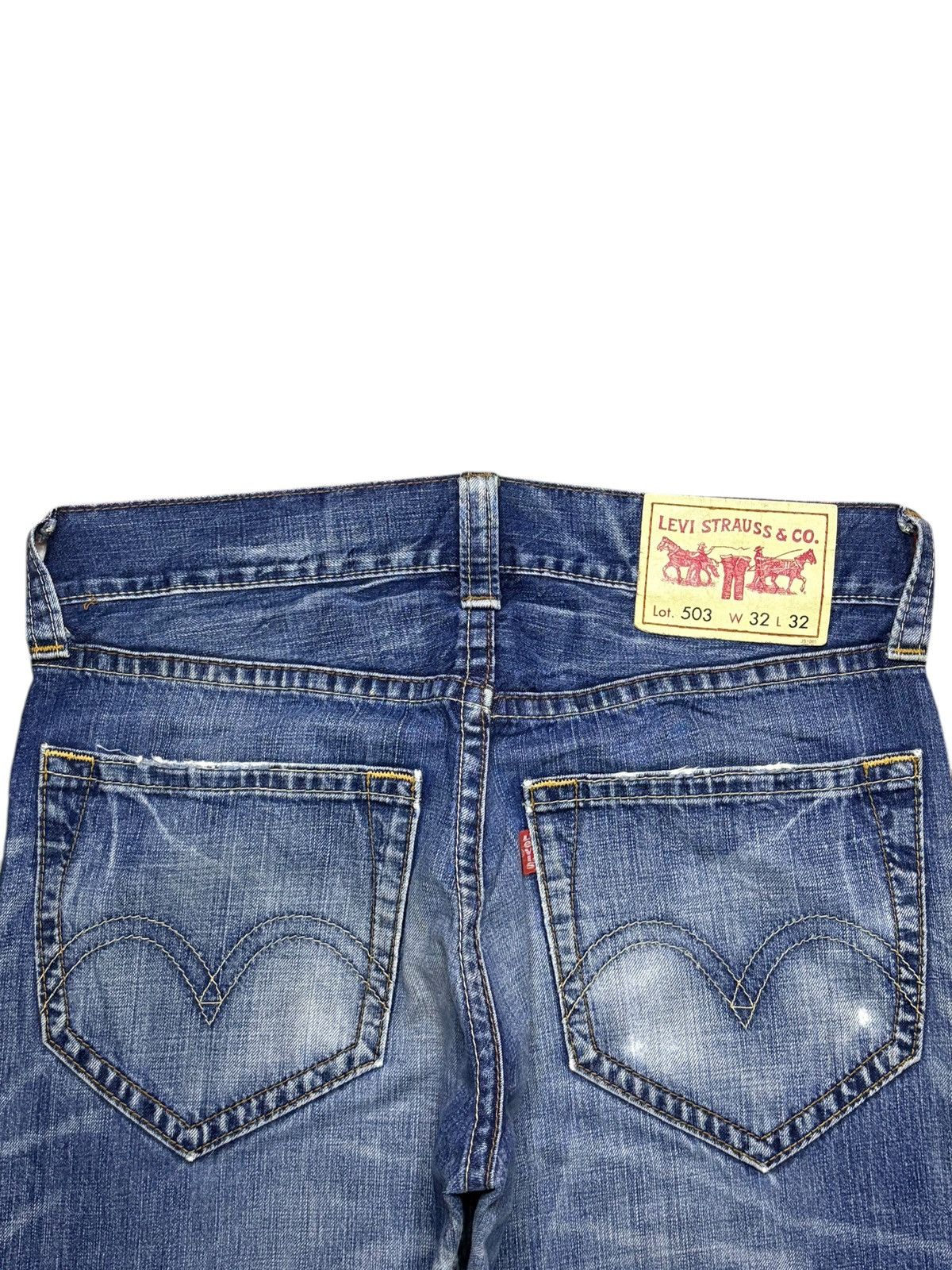Levi's Vintage 90s Levis 503 Mud Wash Distressed Loose Baggy Jeans Size US 33 - 8 Thumbnail