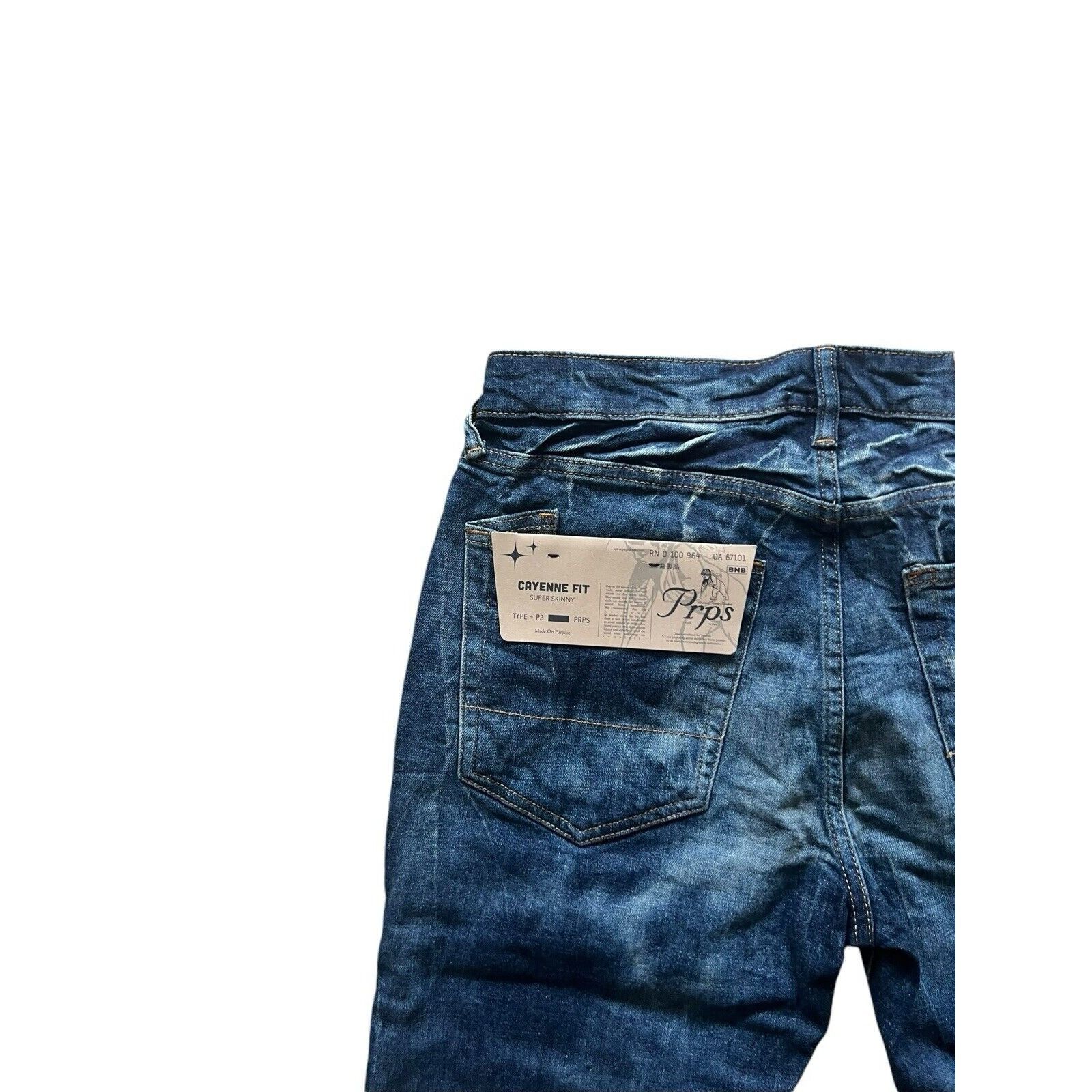 Prps PRPS Cayenne Skinny Fit Men's Jeans Blue $248 Size 32/32 Size US 32 / EU 48 - 8 Thumbnail