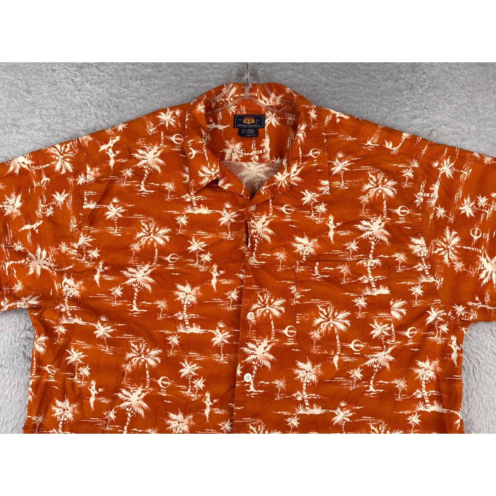 Route 66 VINTAGE Route 66 Shirt Men 2XL Orange Floral Palm Button Up Hawaiian 100% Cotton Size US XXL / EU 58 / 5 - 4 Thumbnail