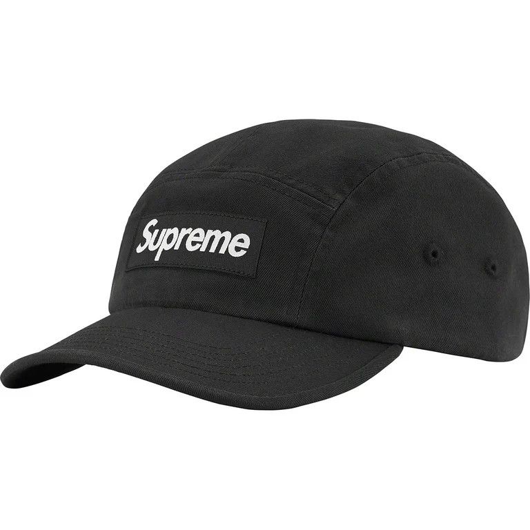 Supreme Supreme Washed Chino Twill Camp Cap 'Black' Size ONE SIZE - 1 Thumbnail